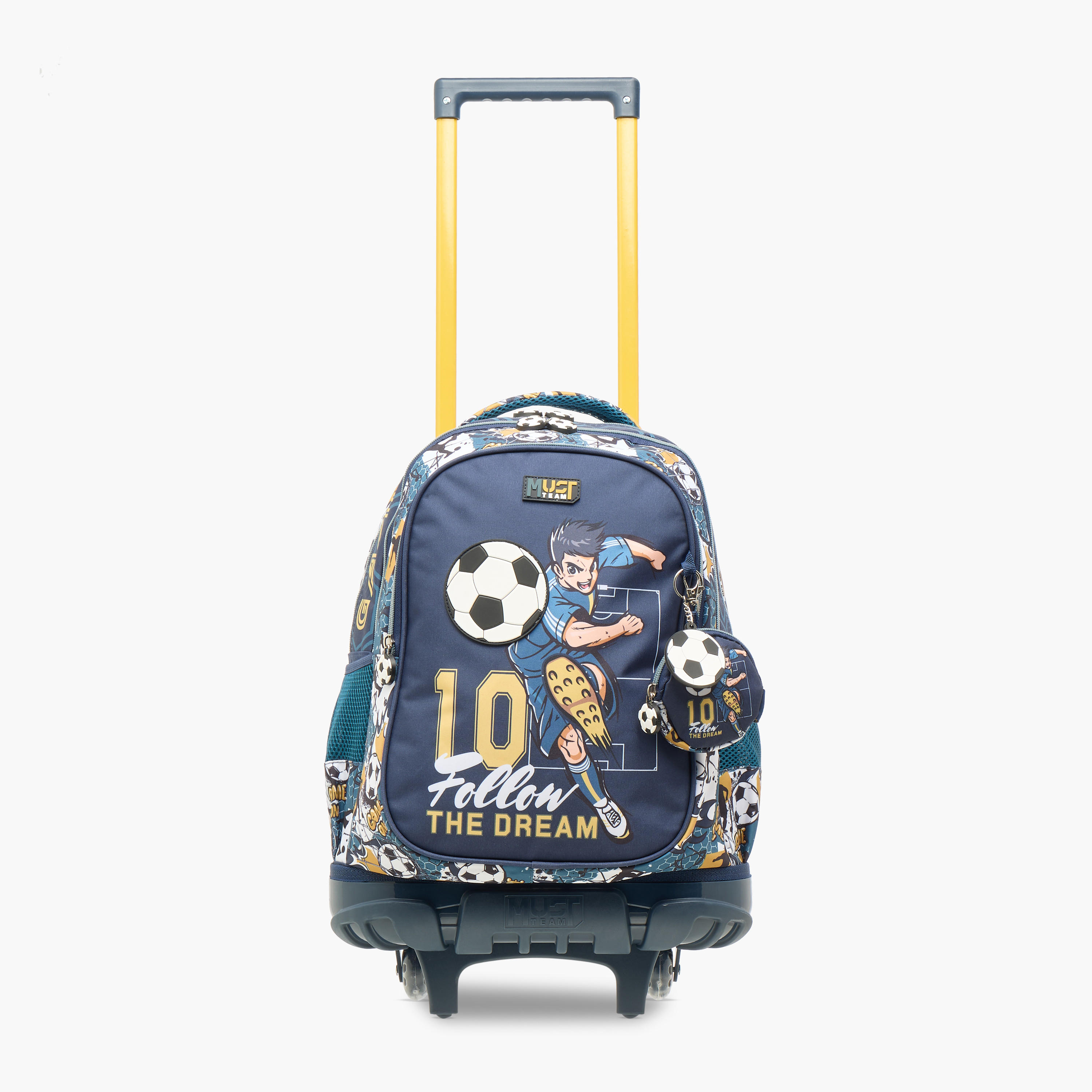 MUST Football Print Trolley Backpack with Retractable Handle -34x20x44 cms-school-bagsandbackpacks-trolleybags-image-9