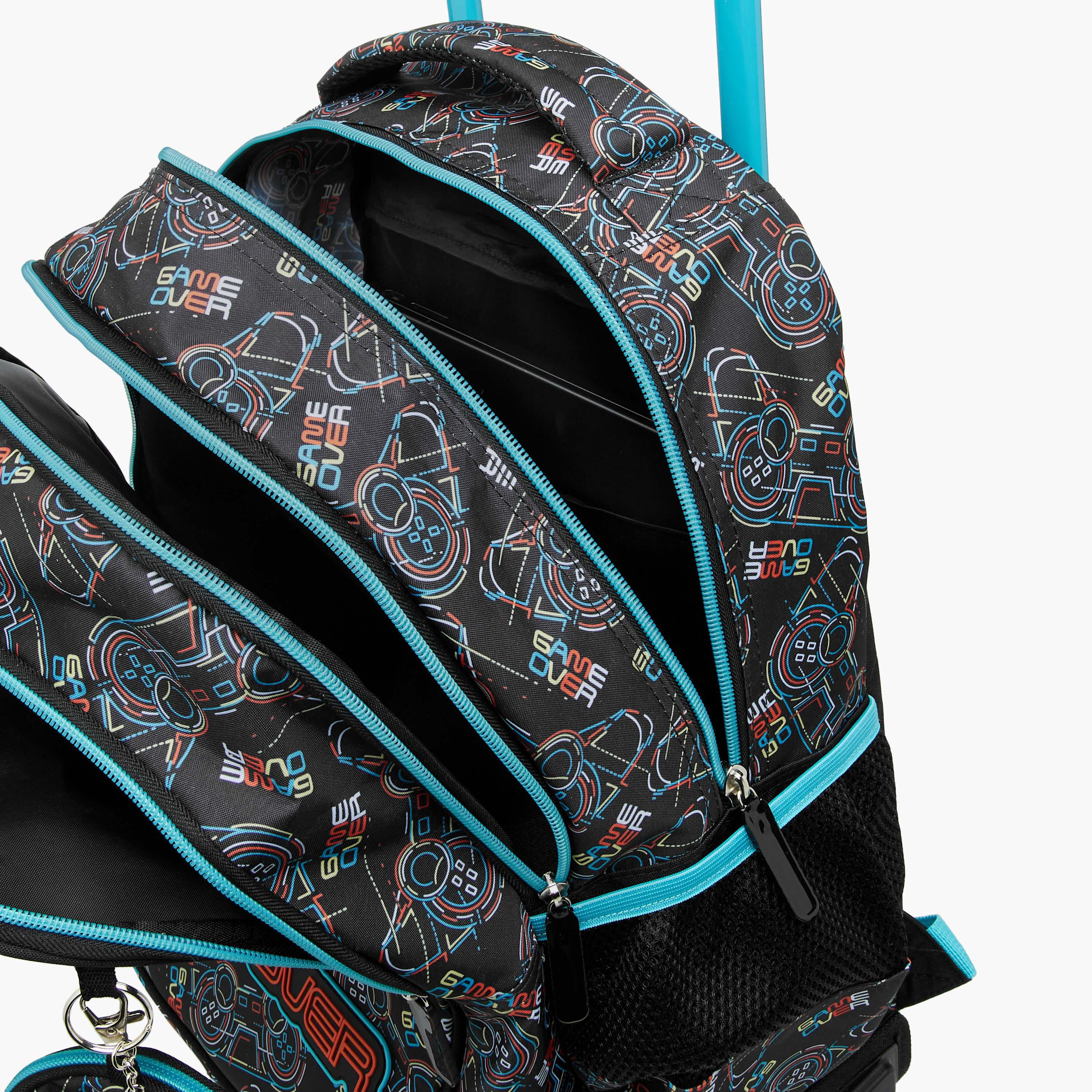 شنطة ترولي للأولاد 5-8 سنوات بمقبض قابل للسحب وتصميم ألعاب من ماست-school-bagsandbackpacks-trolleybags-image-12