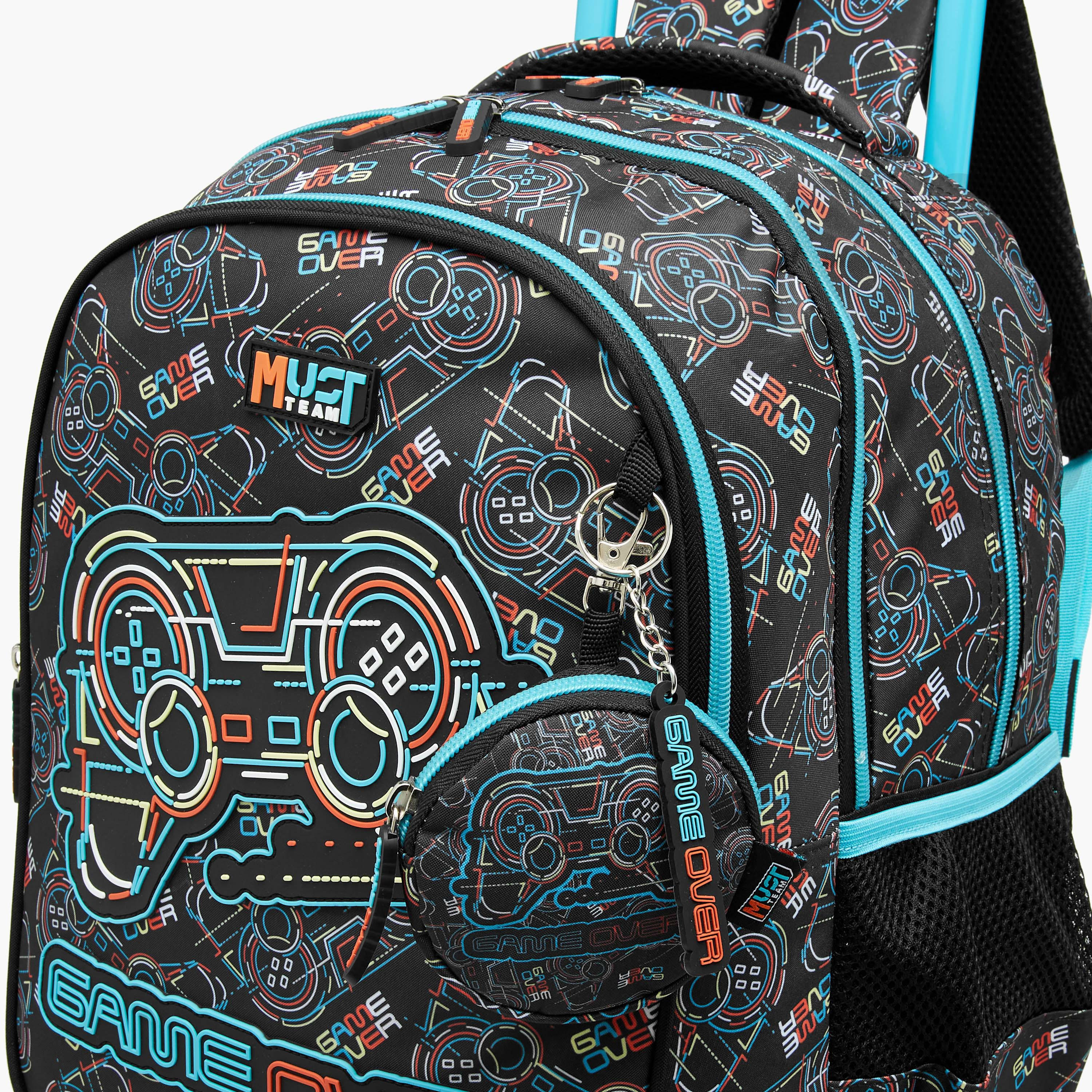 شنطة ترولي للأولاد 5-8 سنوات بمقبض قابل للسحب وتصميم ألعاب من ماست-school-bagsandbackpacks-trolleybags-image-7