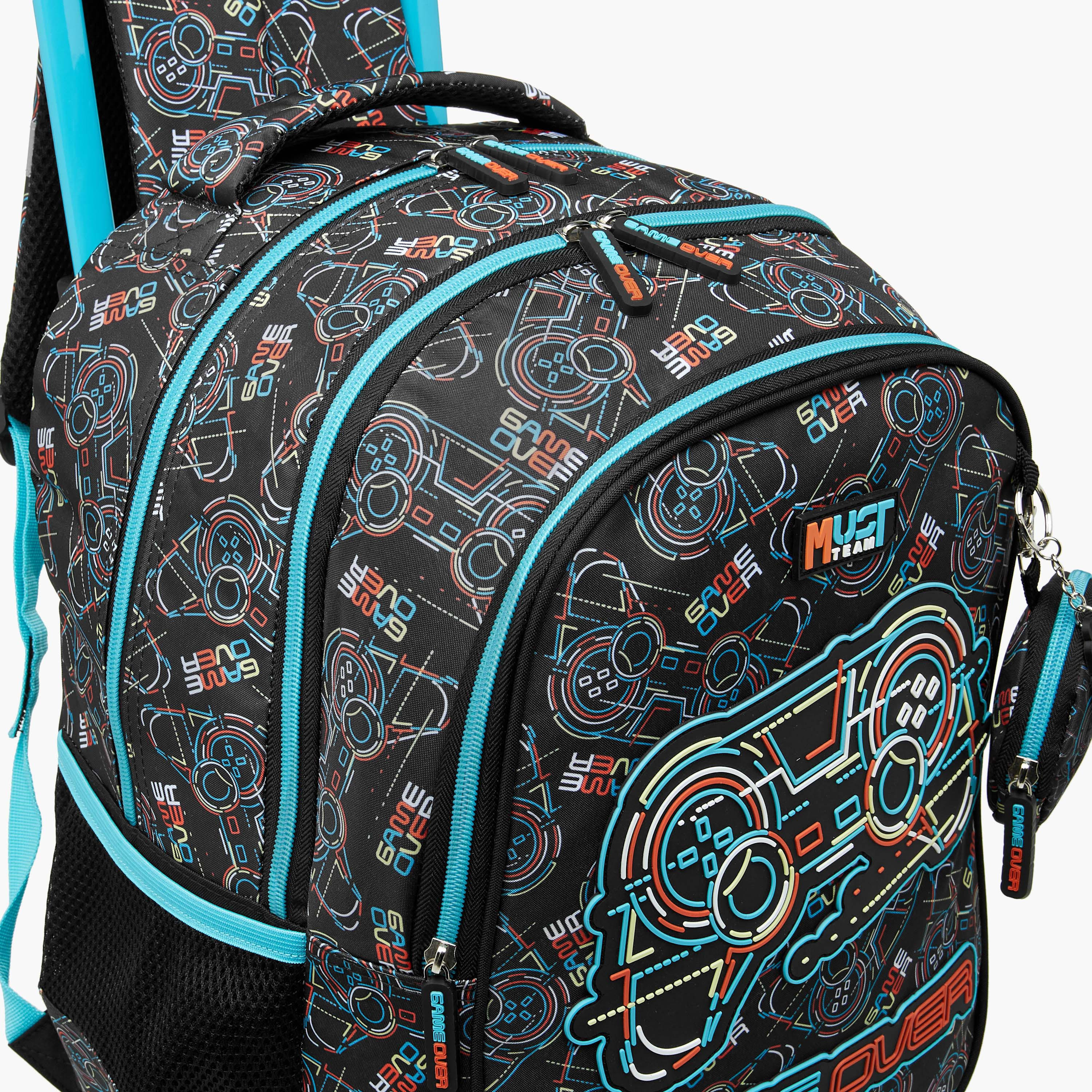 شنطة ترولي للأولاد 5-8 سنوات بمقبض قابل للسحب وتصميم ألعاب من ماست-school-bagsandbackpacks-trolleybags-image-8
