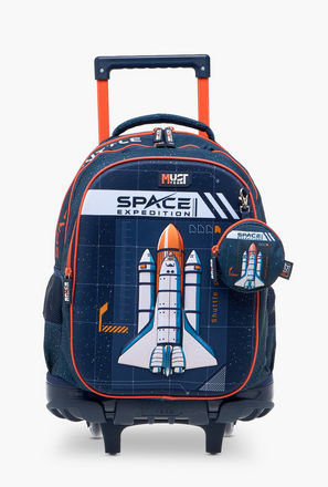 شنطة ترولي للأولاد 5-8 سنوات بمقبض قابل للسحب وتصميم فضاء من ماست-school-bagsandbackpacks-trolleybags-image-1