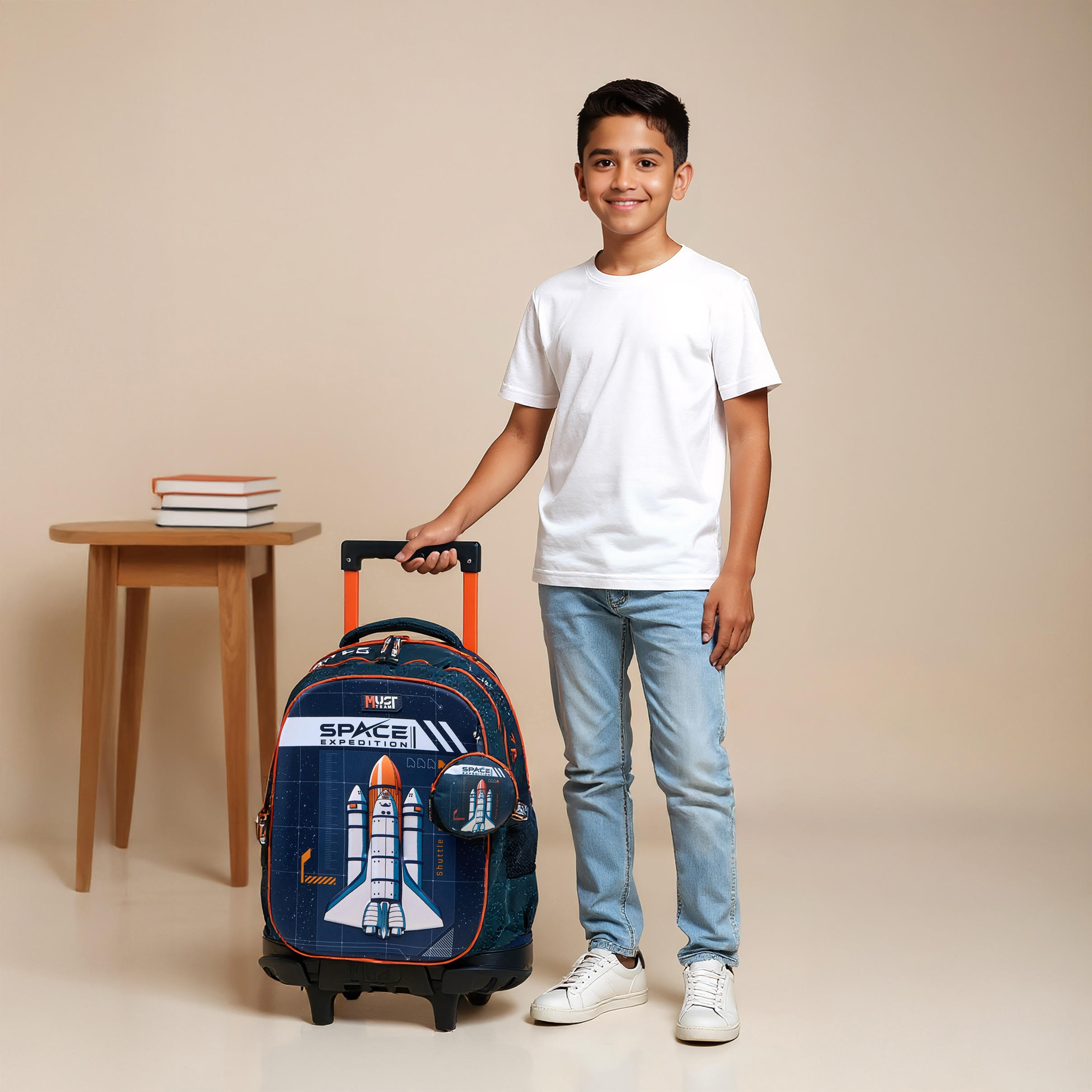 MUST Space Trolley Bag for Boys 5-8 Years with Retractable Handle -school-bagsandbackpacks-trolleybags-image-3