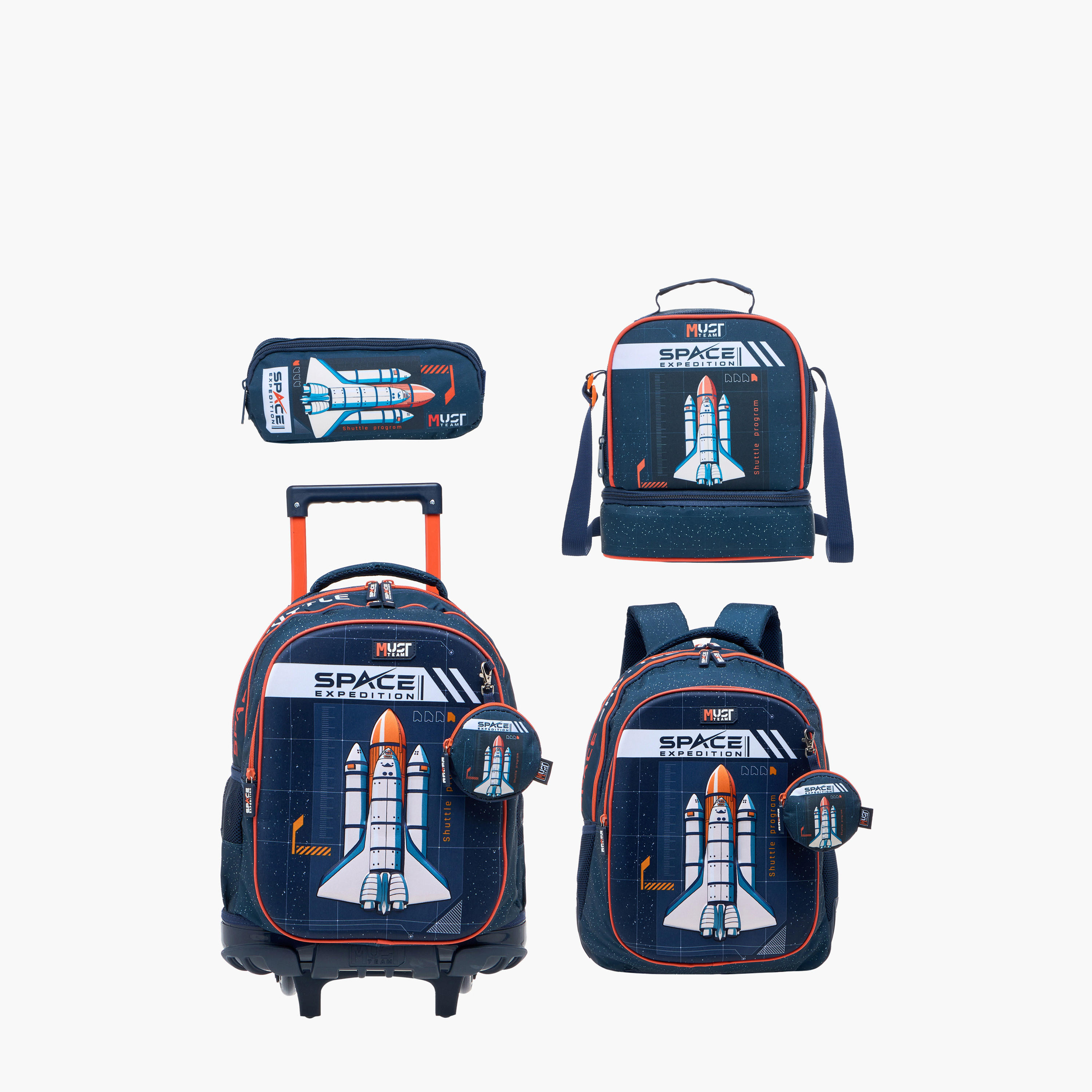 MUST Space Rocket Print Pencil Pouch with Zip Closure-school-stationery-pencilcases-image-6