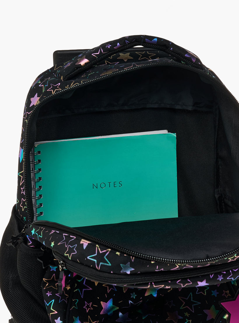 شنطة ترولي للبنات 5-8 سنوات بمقبض قابل للسحب وطبعات من ماست-school-bagsandbackpacks-trolleybags-image-18