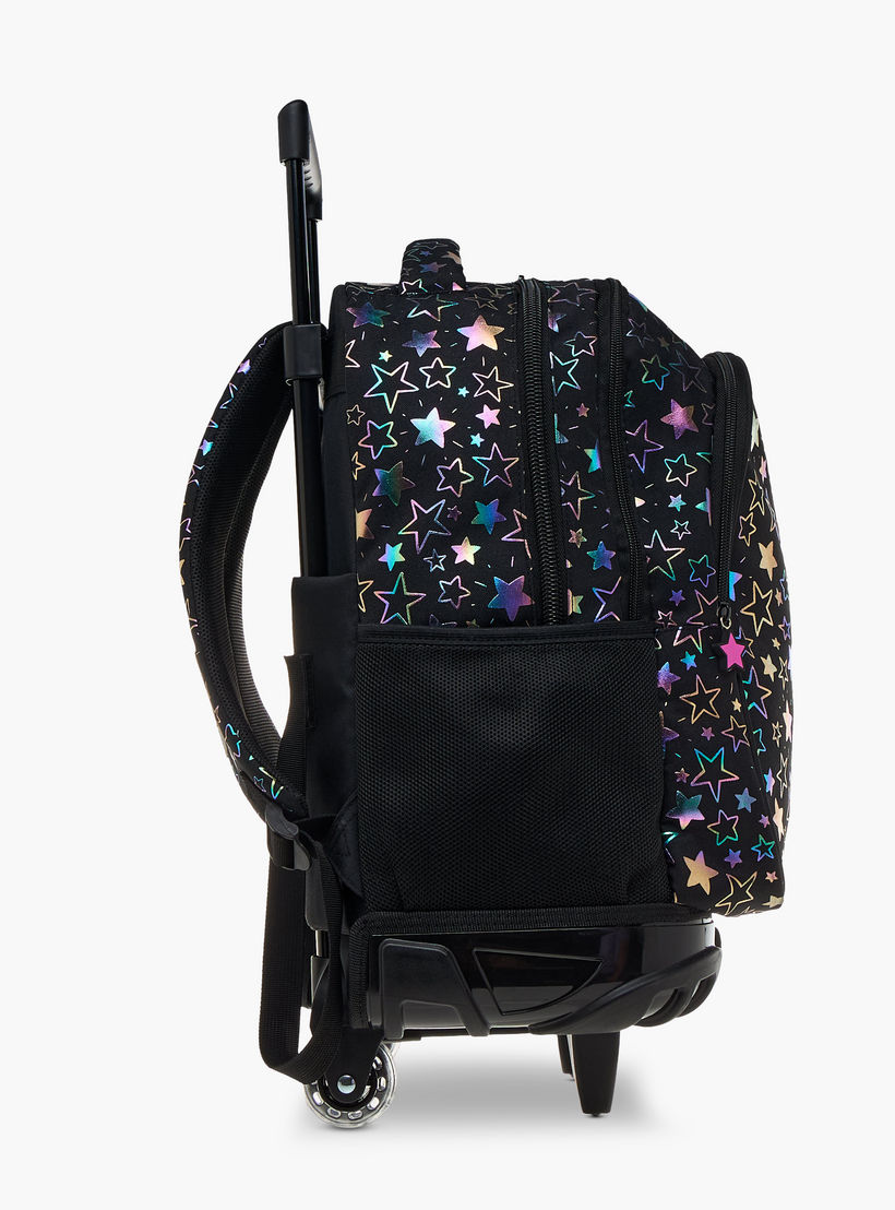 شنطة ترولي للبنات 5-8 سنوات بمقبض قابل للسحب وطبعات من ماست-school-bagsandbackpacks-trolleybags-image-5