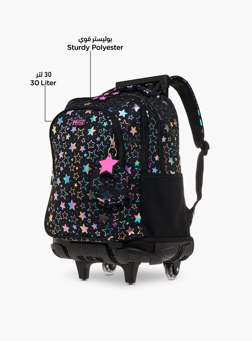 شنطة ترولي للبنات 5-8 سنوات بمقبض قابل للسحب وطبعات من ماست-school-bagsandbackpacks-trolleybags-image-8