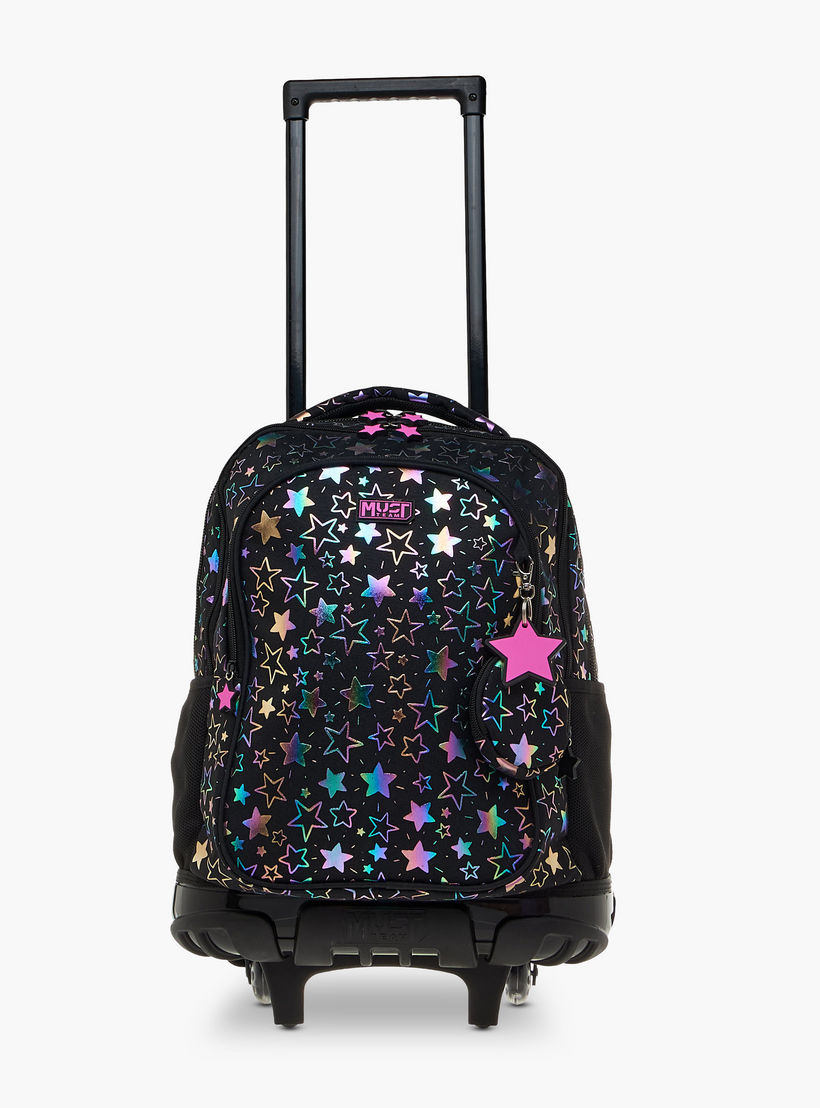 شنطة ترولي للبنات 5-8 سنوات بمقبض قابل للسحب وطبعات من ماست-school-bagsandbackpacks-trolleybags-image-9