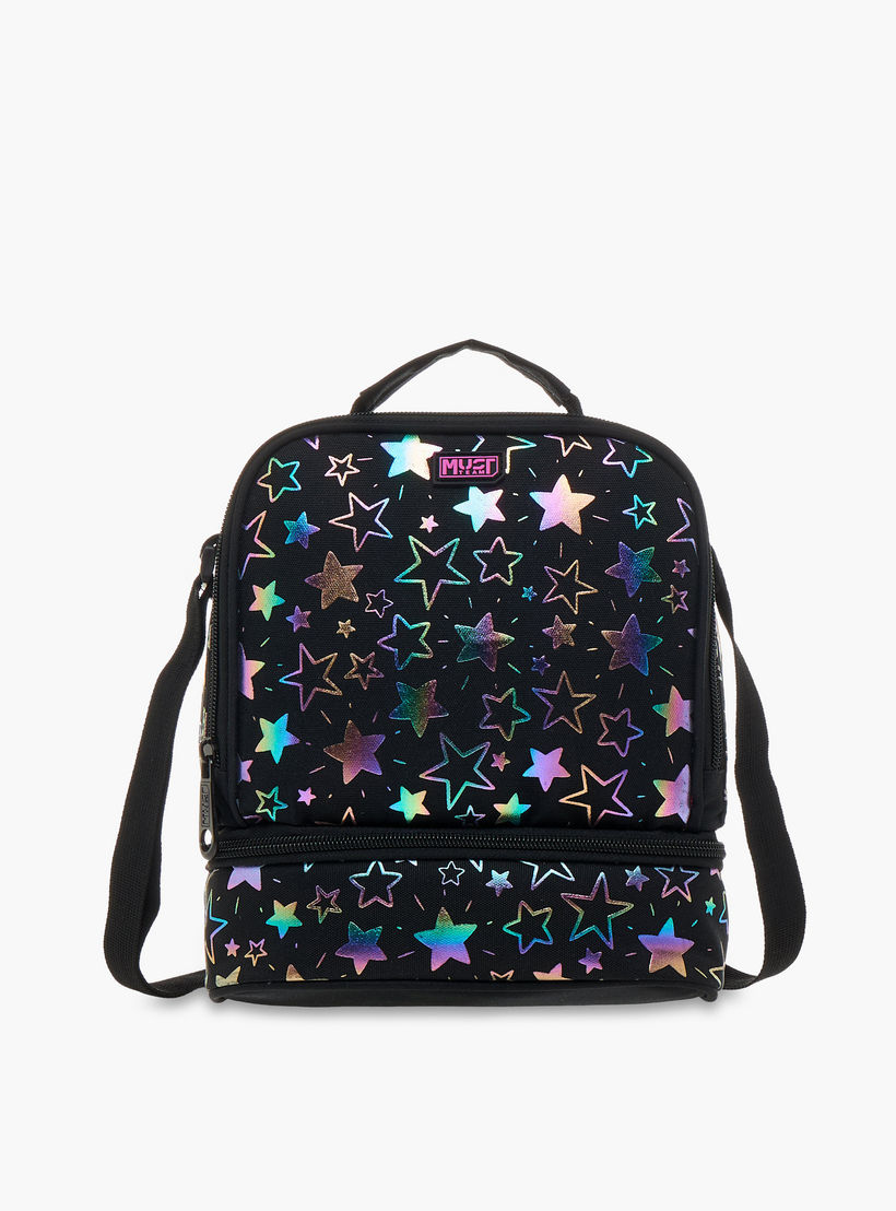 MUST Star Print Lunch Bag with Zip Closure-school-lunchessentials-lunchbags-image-1