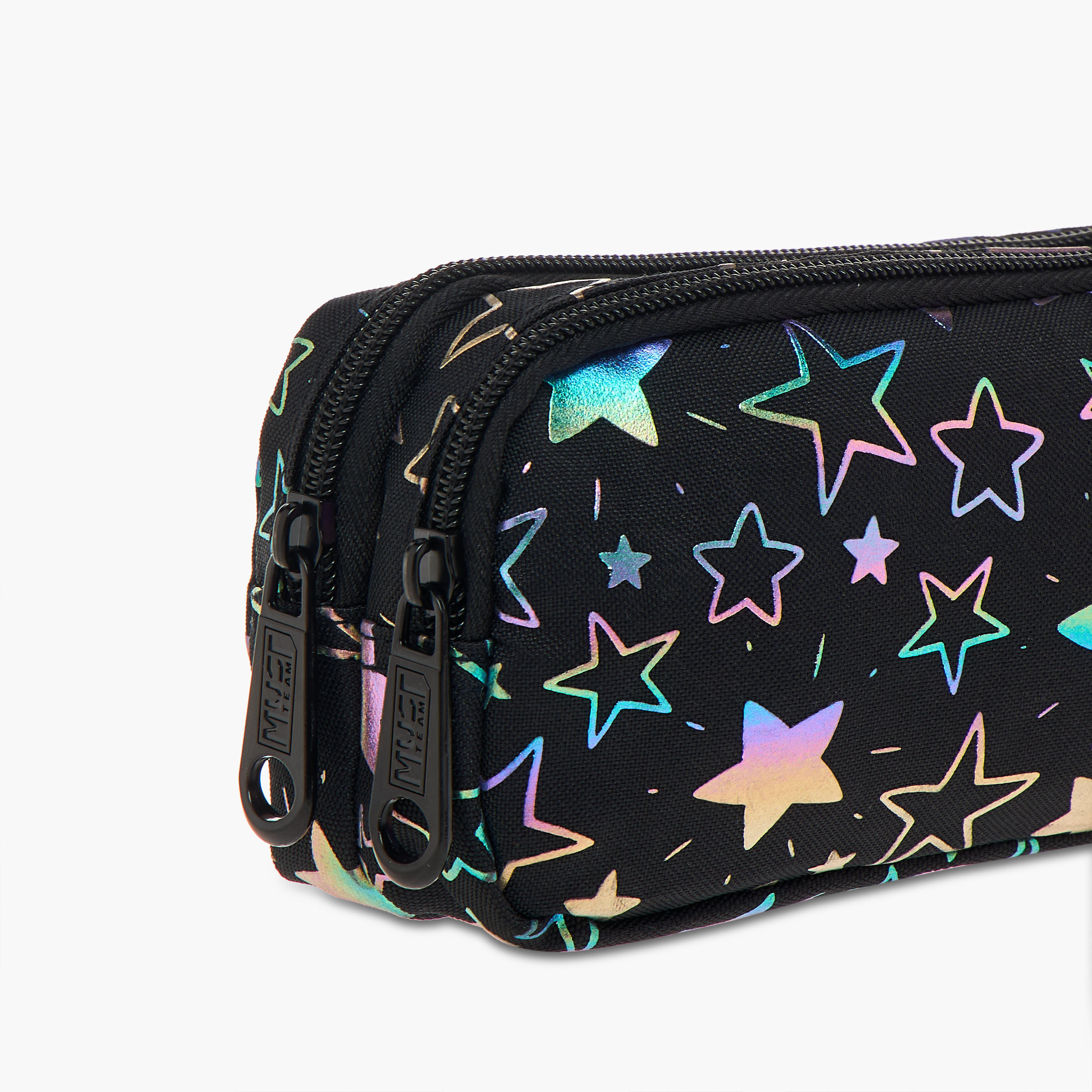 MUST Star Print 2-Compartment Pencil Pouch with Zip Closure-school-stationery-pencilcases-image-4