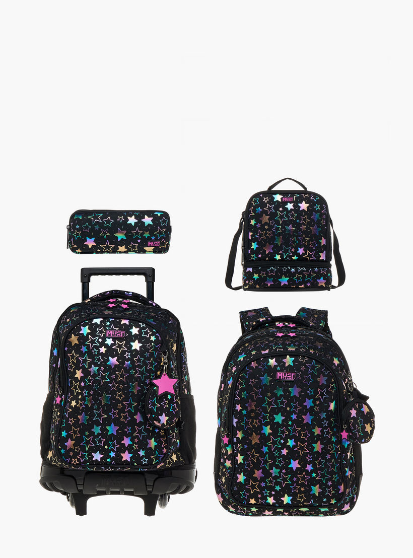 MUST Star Print 2-Compartment Pencil Pouch with Zip Closure-school-stationery-pencilcases-image-7