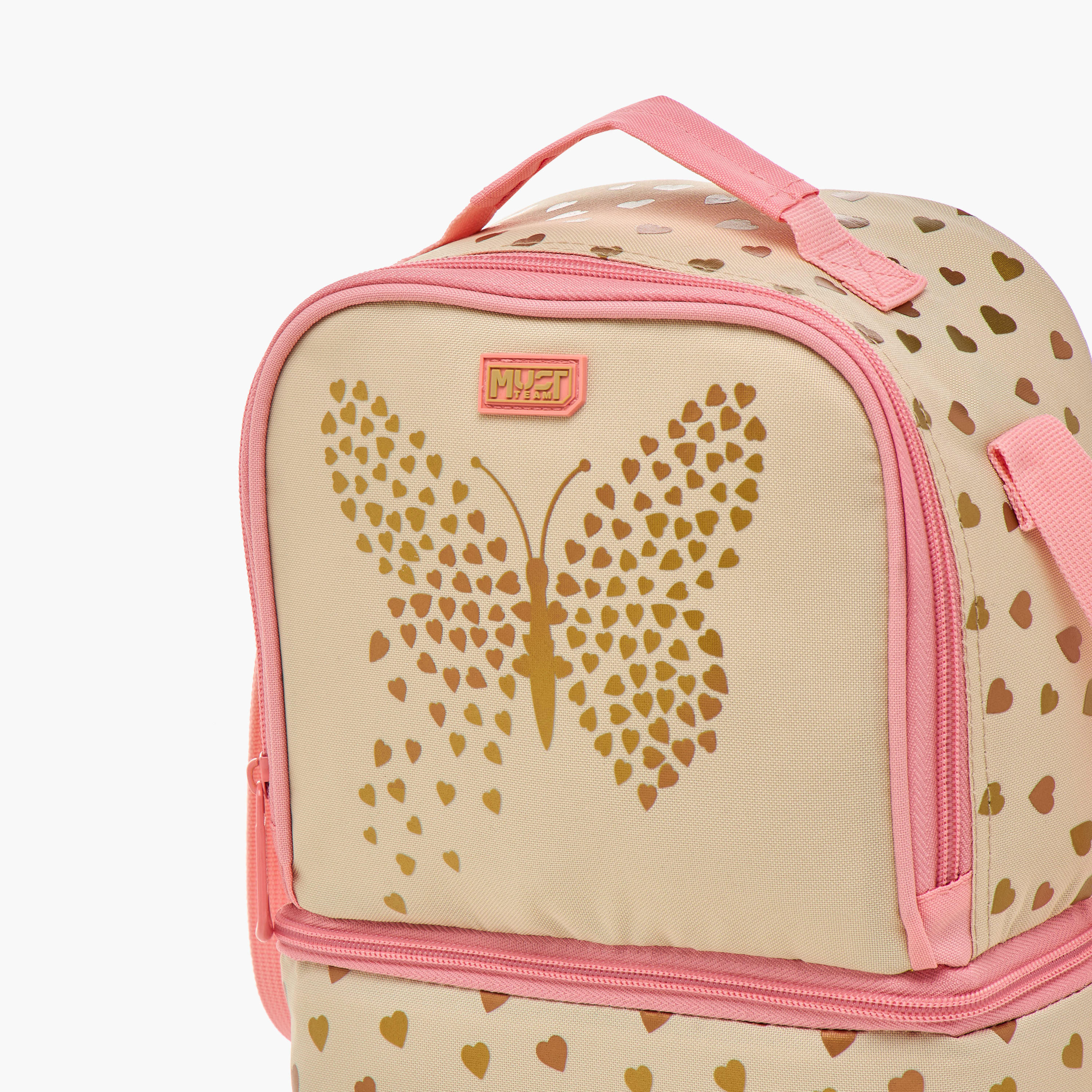 MUST Butterfly Print Lunch Bag with Adjustable Strap and Zip Closure-school-lunchessentials-lunchbags-image-5
