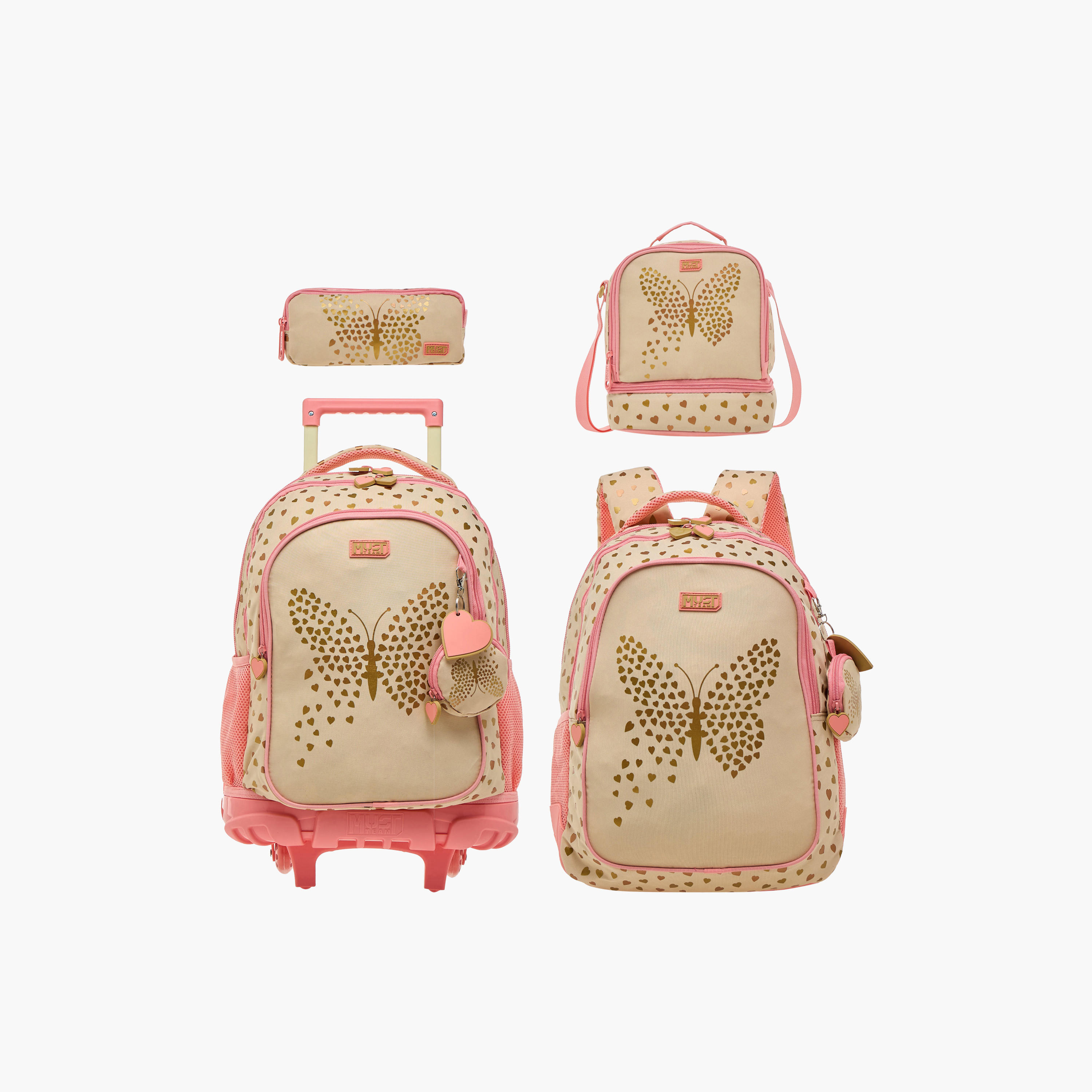 MUST Butterfly Print Lunch Bag with Adjustable Strap and Zip Closure-school-lunchessentials-lunchbags-image-9