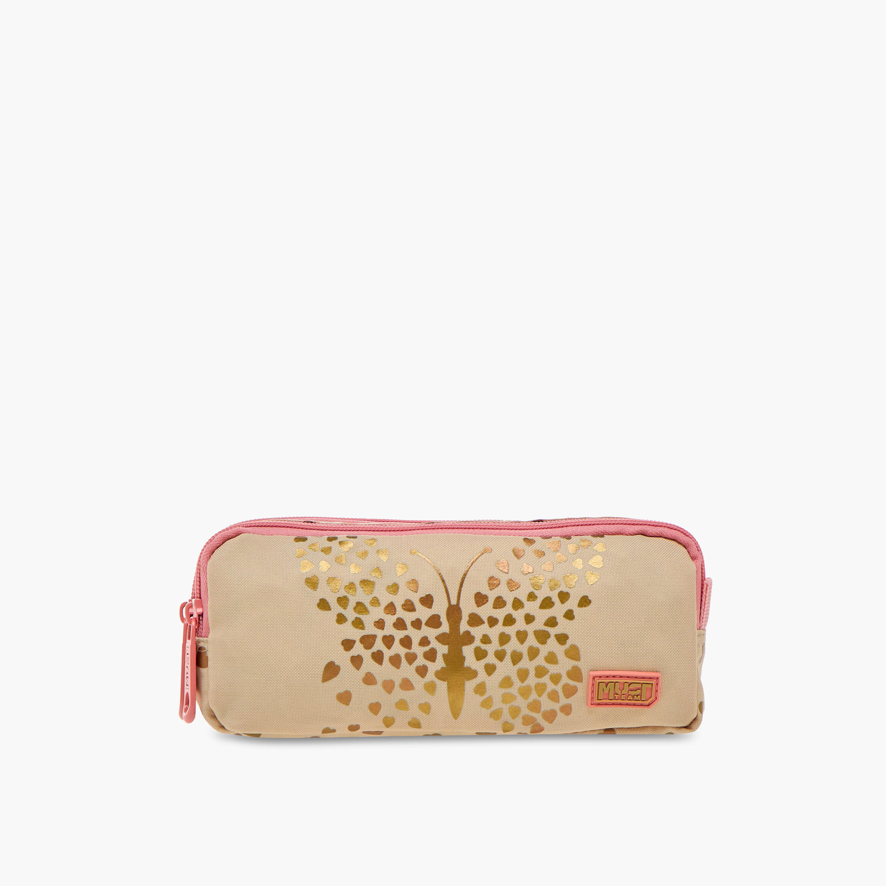 MUST Butterfly Print Pencil Pouch with Zip Closure-school-stationery-pencilcases-image-1