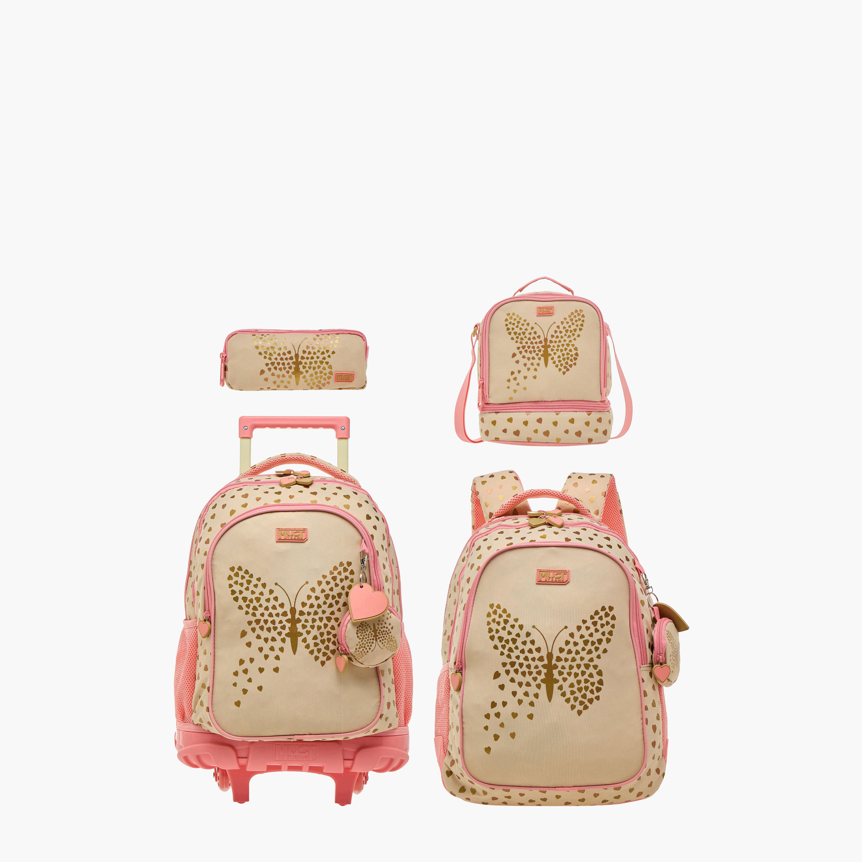 MUST Butterfly Print Pencil Pouch with Zip Closure-school-stationery-pencilcases-image-7
