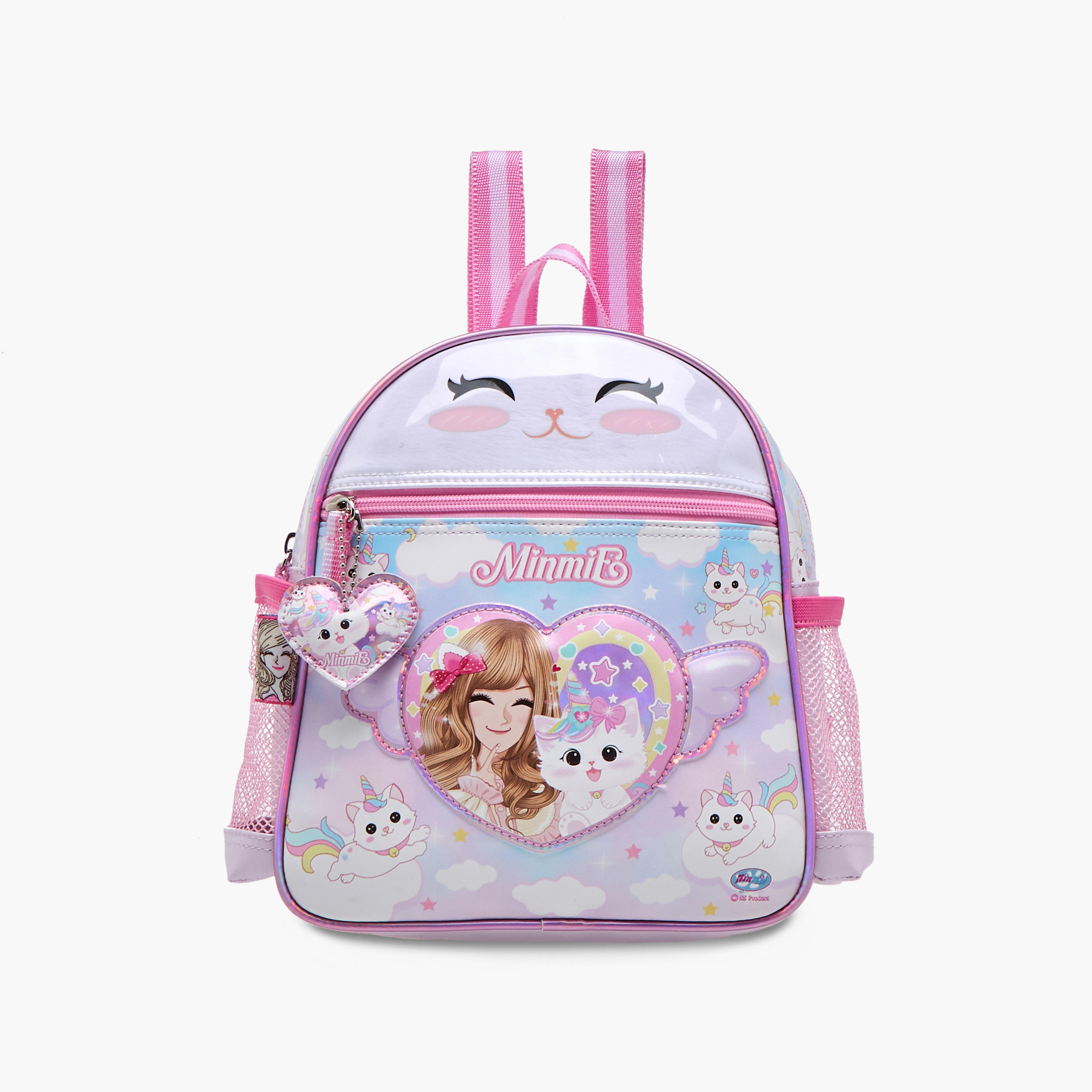 شنطة ظهر 10 بوصة بطبعات كاتيكورن مينمي مع حمالات كتف قابلة للتعديل - 31x13x40 سم-school-bagsandbackpacks-backpacks-image-1