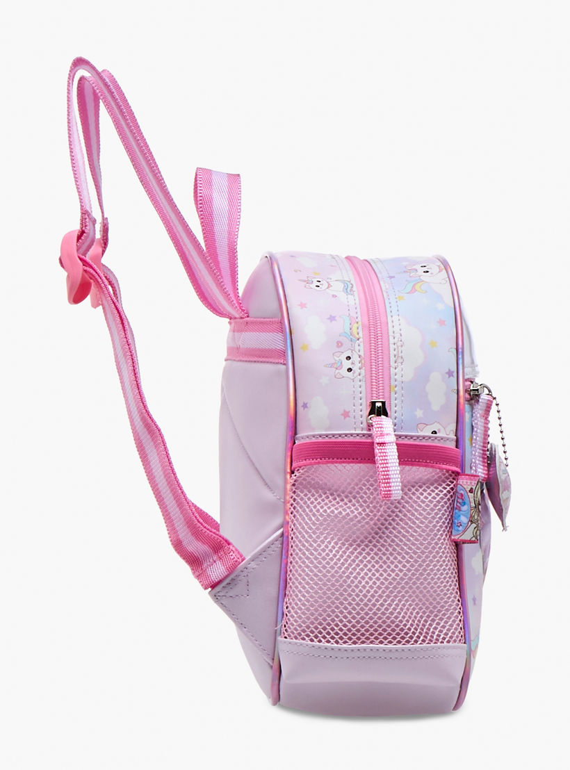 شنطة ظهر 10 بوصة بطبعات كاتيكورن مينمي مع حمالات كتف قابلة للتعديل - 31x13x40 سم-school-bagsandbackpacks-backpacks-image-3