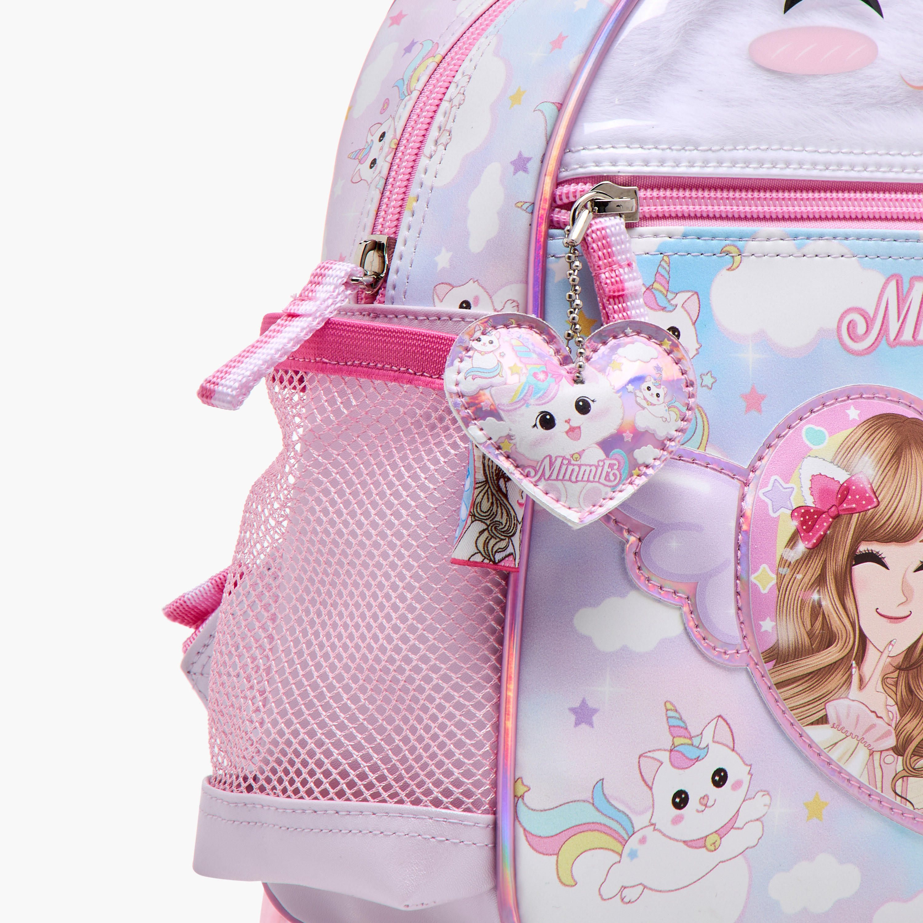 شنطة ظهر 10 بوصة بطبعات كاتيكورن مينمي مع حمالات كتف قابلة للتعديل - 31x13x40 سم-school-bagsandbackpacks-backpacks-image-8