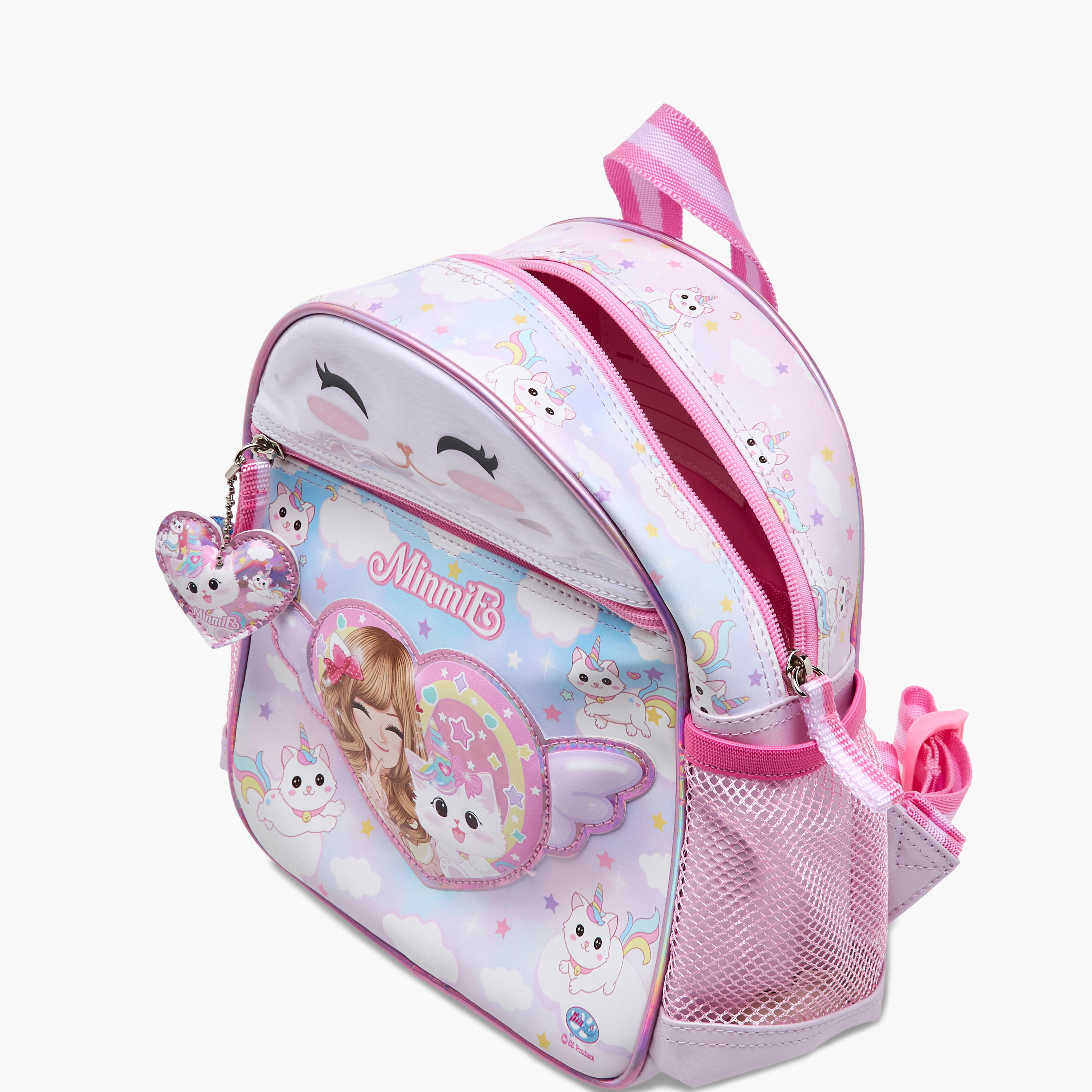 Minmie Caticorn Print 10-inch Backpack with Adjustable Shoulder Straps - 31x13x40 cms-school-bagsandbackpacks-backpacks-image-9