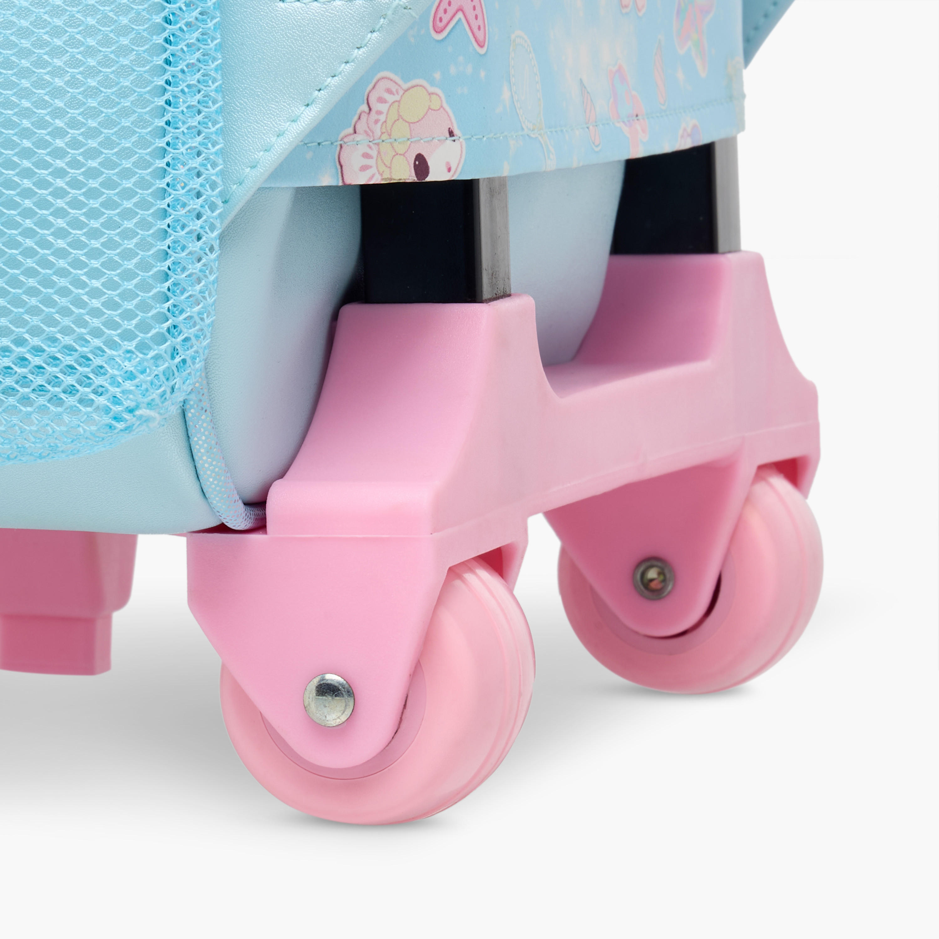 Minmie Mermaid Trolley Bag for Girls 5-8 Years with Padded Shoulder Straps -school-bagsandbackpacks-trolleybags-image-10