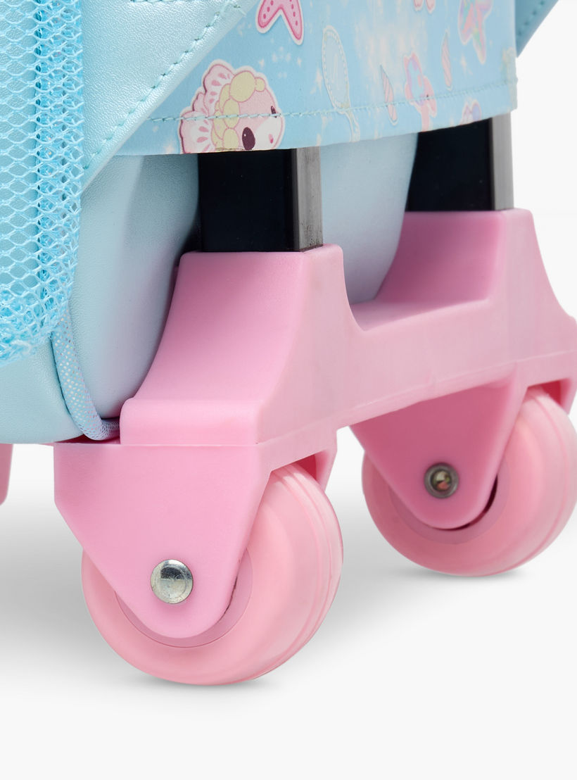 Minmie Mermaid Trolley Bag for Girls 5-8 Years with Padded Shoulder Straps -school-bagsandbackpacks-trolleybags-image-10