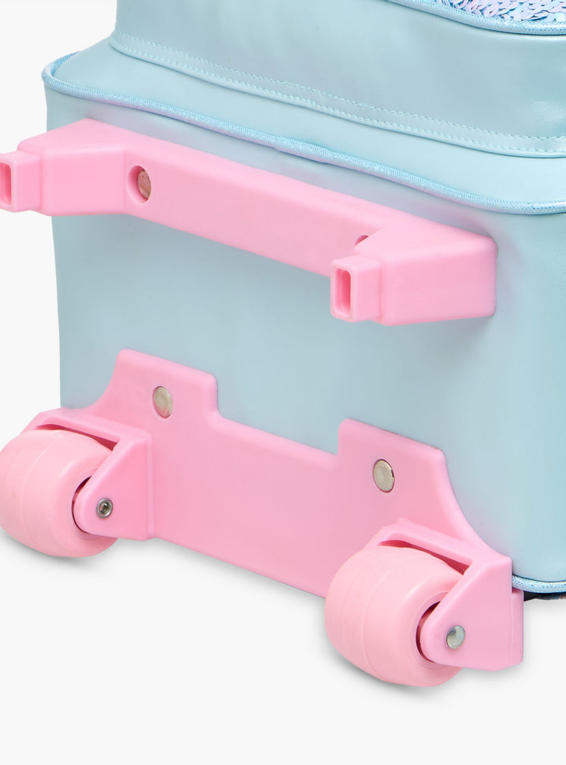 Minmie Mermaid Trolley Bag for Girls 5-8 Years with Padded Shoulder Straps -school-bagsandbackpacks-trolleybags-image-11