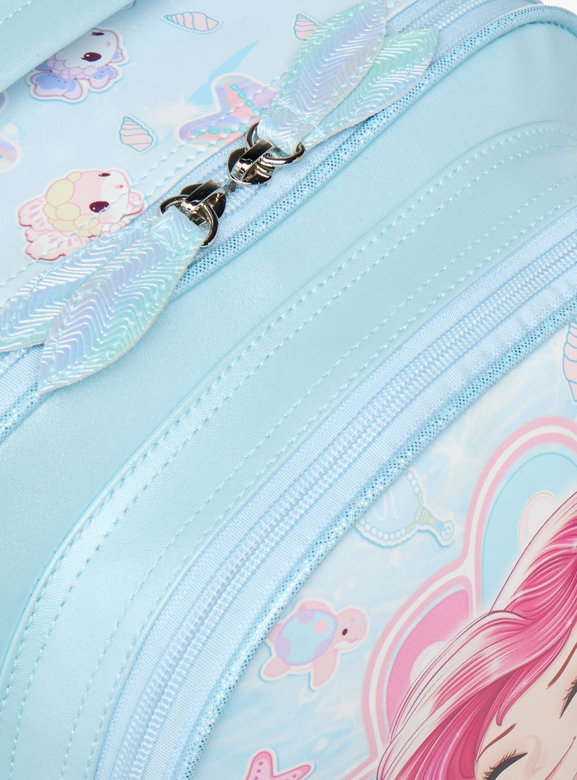 Minmie Mermaid Trolley Bag for Girls 5-8 Years with Padded Shoulder Straps -school-bagsandbackpacks-trolleybags-image-9