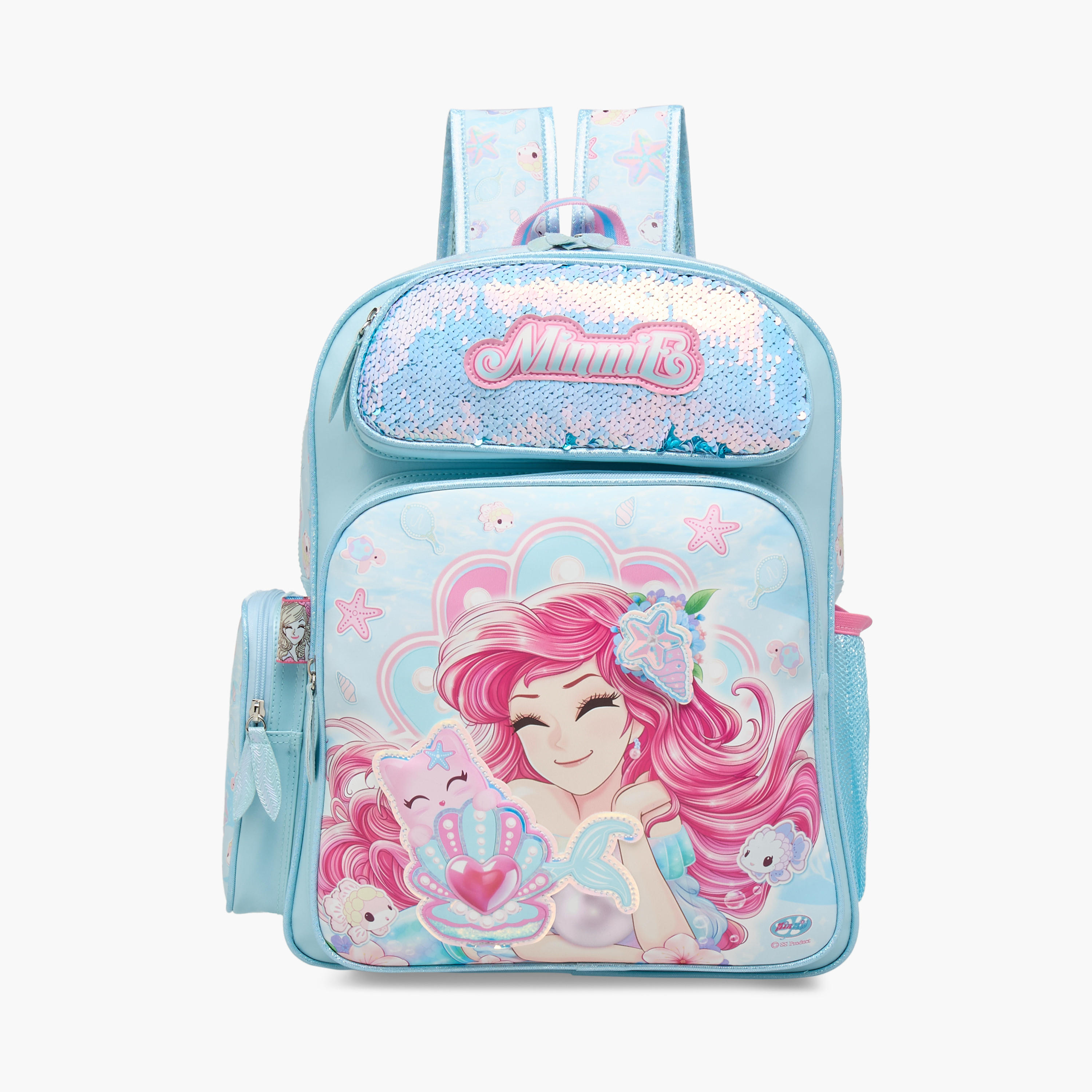 شنطة ظهر 16 بوصة بأحزمة قابلة للتعديل وسحاب إغلاق وطبعات من مينيمي - 21x10x23 سم-school-bagsandbackpacks-backpacks-image-1