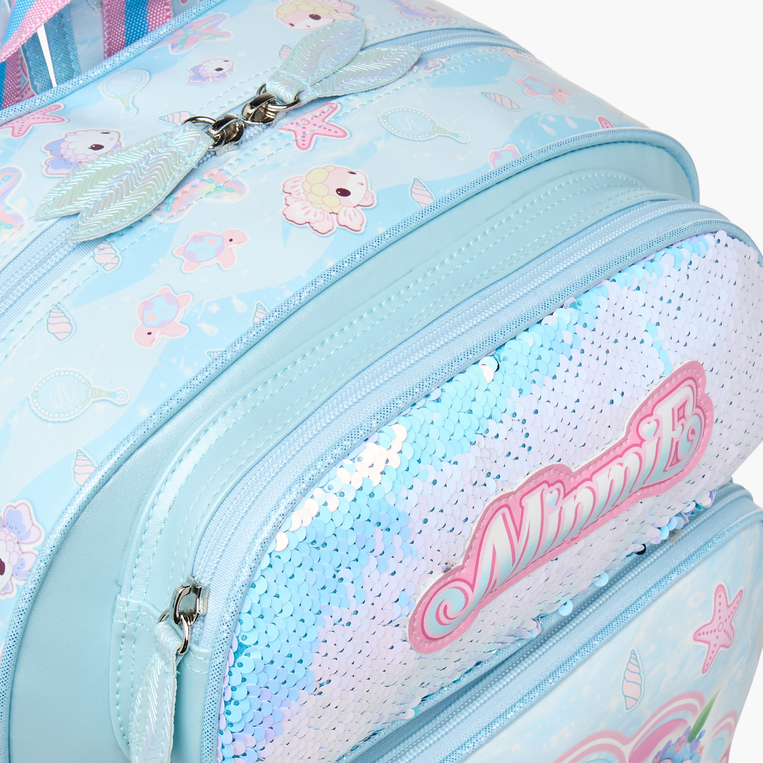 شنطة ظهر 16 بوصة بأحزمة قابلة للتعديل وسحاب إغلاق وطبعات من مينيمي - 21x10x23 سم-school-bagsandbackpacks-backpacks-image-8