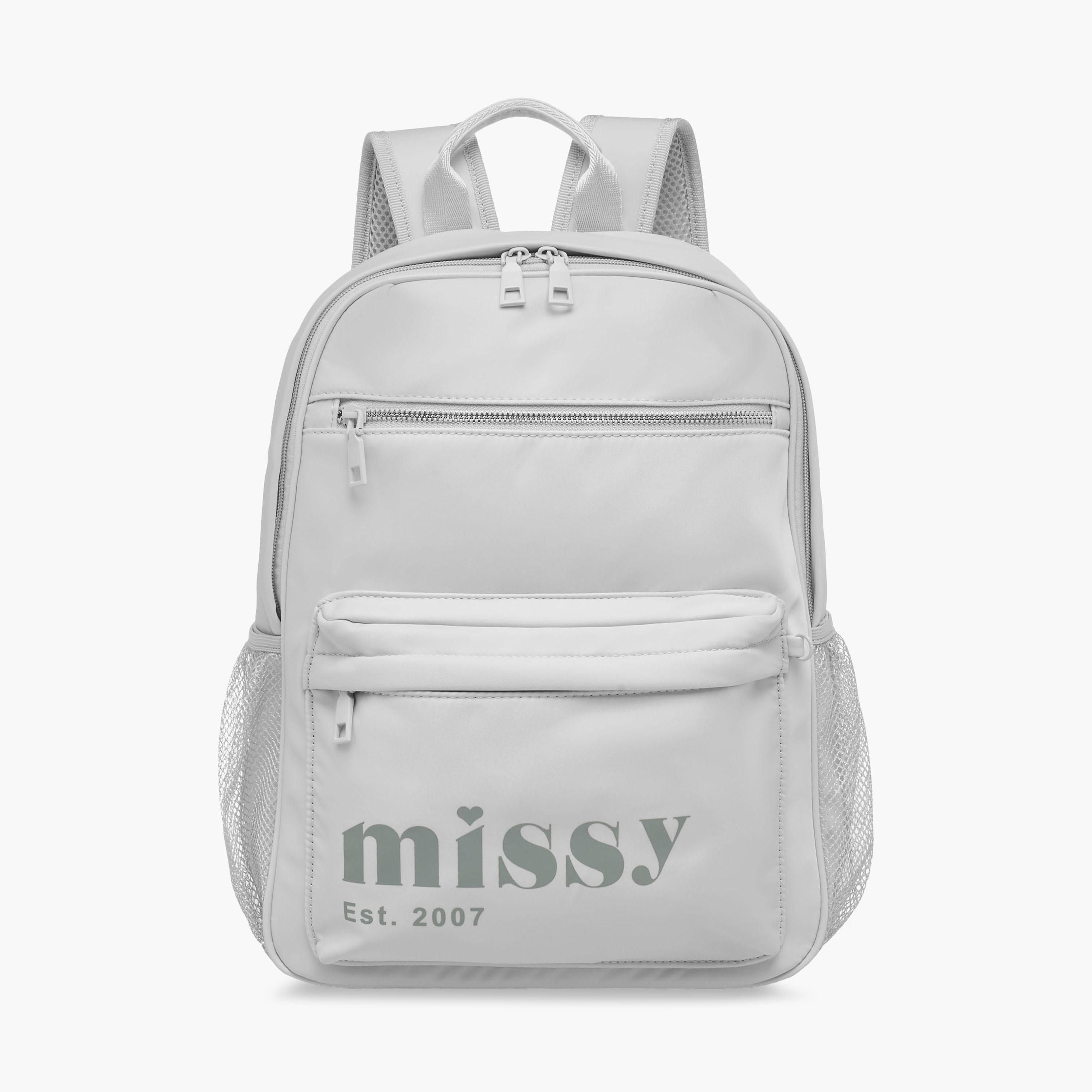 Missy Logo Print 2-Piece School Backpack Set for Kids with Pencil Pouch - 30x12x40 cm-cpwomen-fashionaccessories-bagsandwallets-backpacks-image-2
