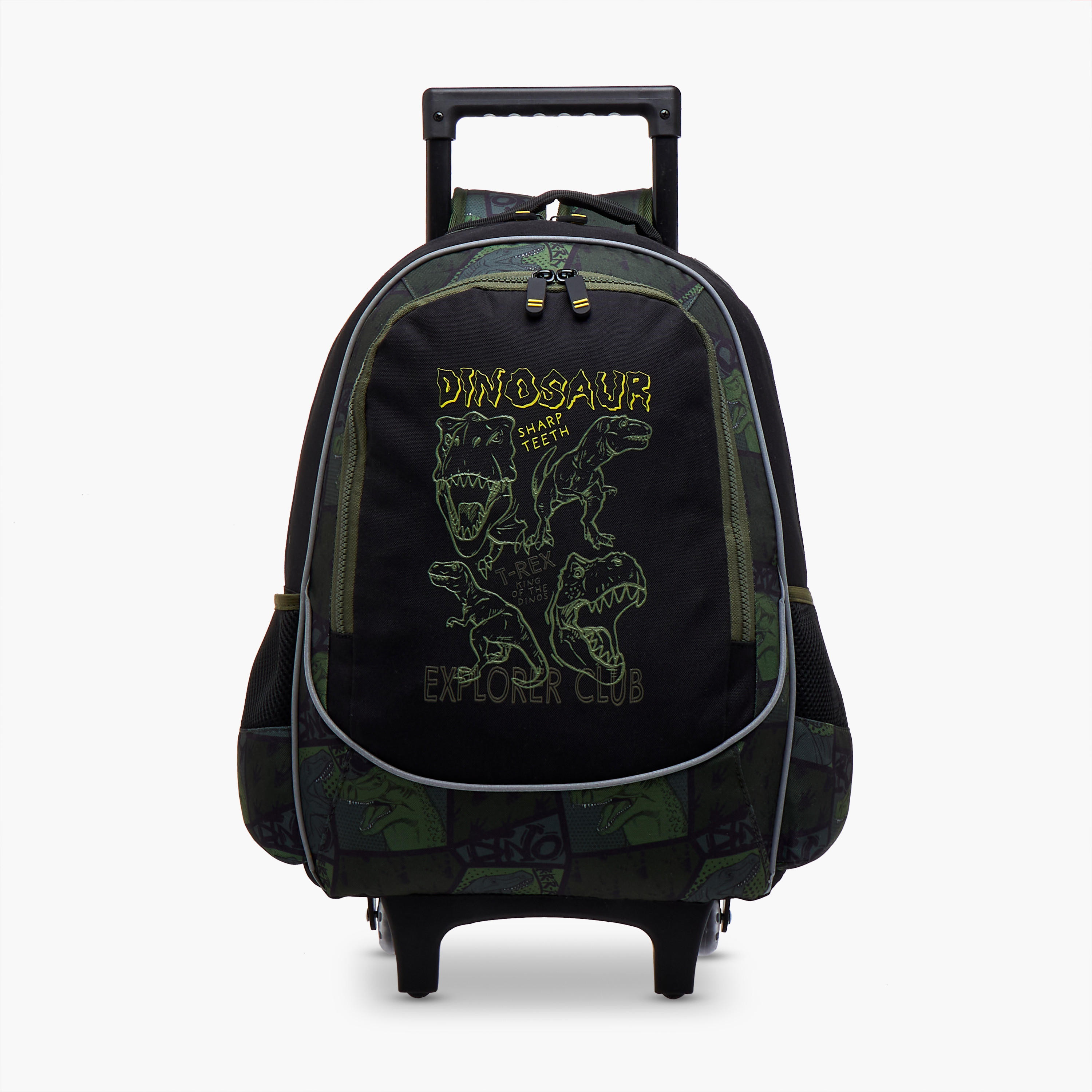 Dinosaur Trolley Bag for Boys 5-8 Years with Padded Shoulder Straps -school-bagsandbackpacks-trolleybags-image-1