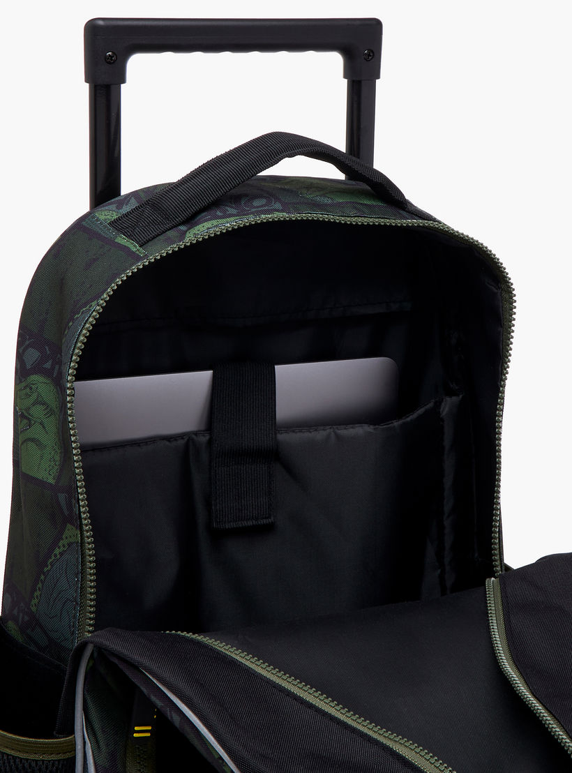 Dinosaur Trolley Bag for Boys 5-8 Years with Padded Shoulder Straps -school-bagsandbackpacks-trolleybags-image-13
