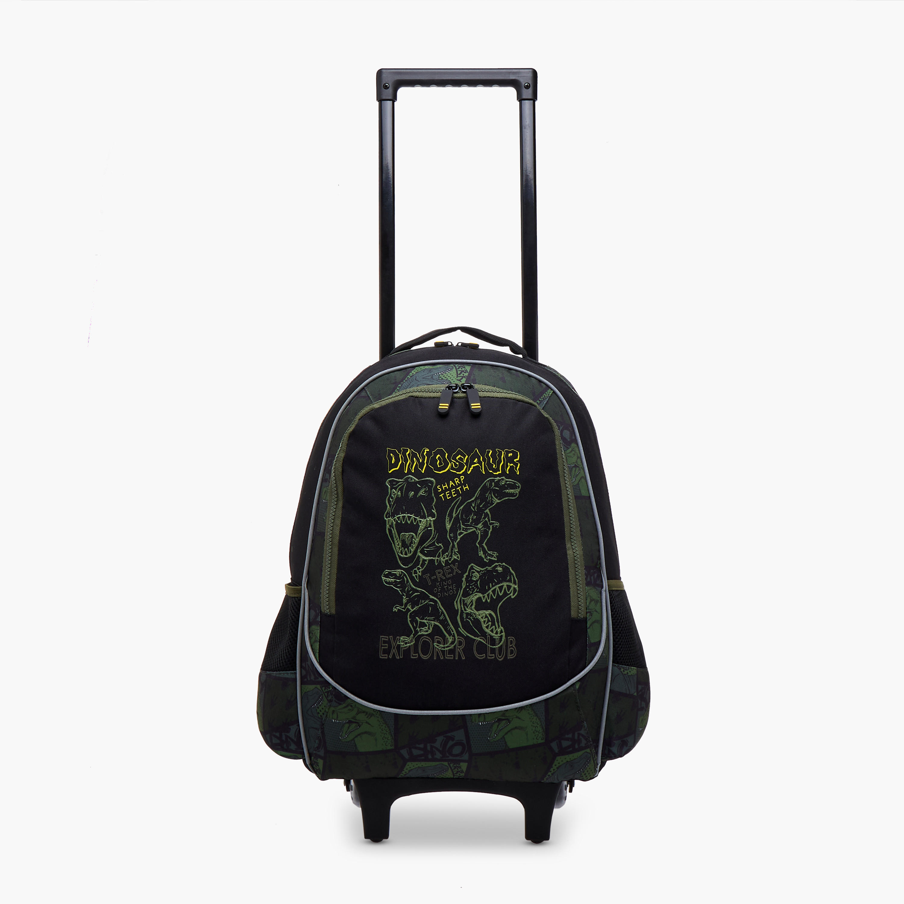 Dinosaur Trolley Bag for Boys 5-8 Years with Padded Shoulder Straps -school-bagsandbackpacks-trolleybags-image-7