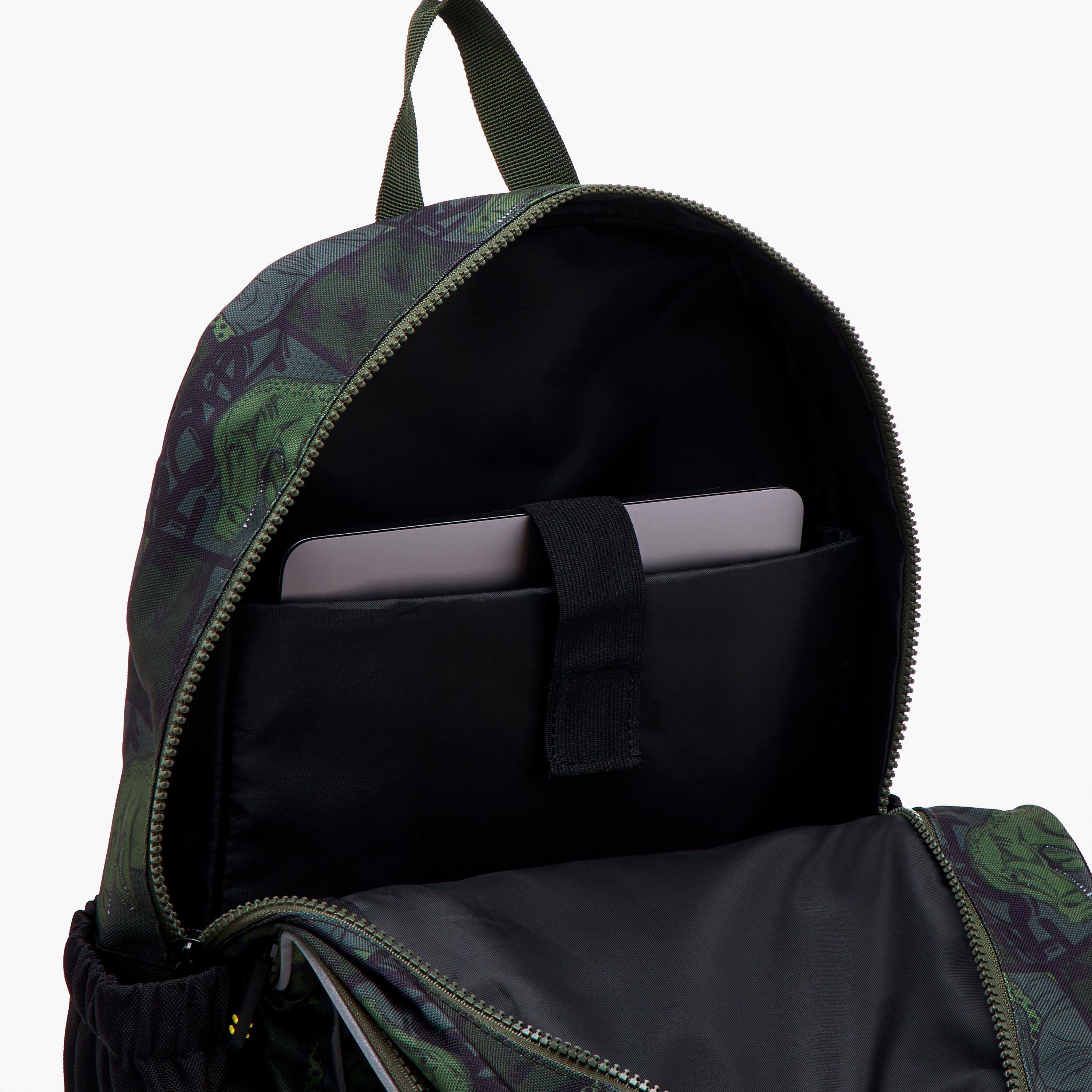 Dinosaur Print 16-inch Backpack with Adjustable Shoulder Straps and Zip Closure - 30x13x41 cms-school-bagsandbackpacks-backpacks-image-10