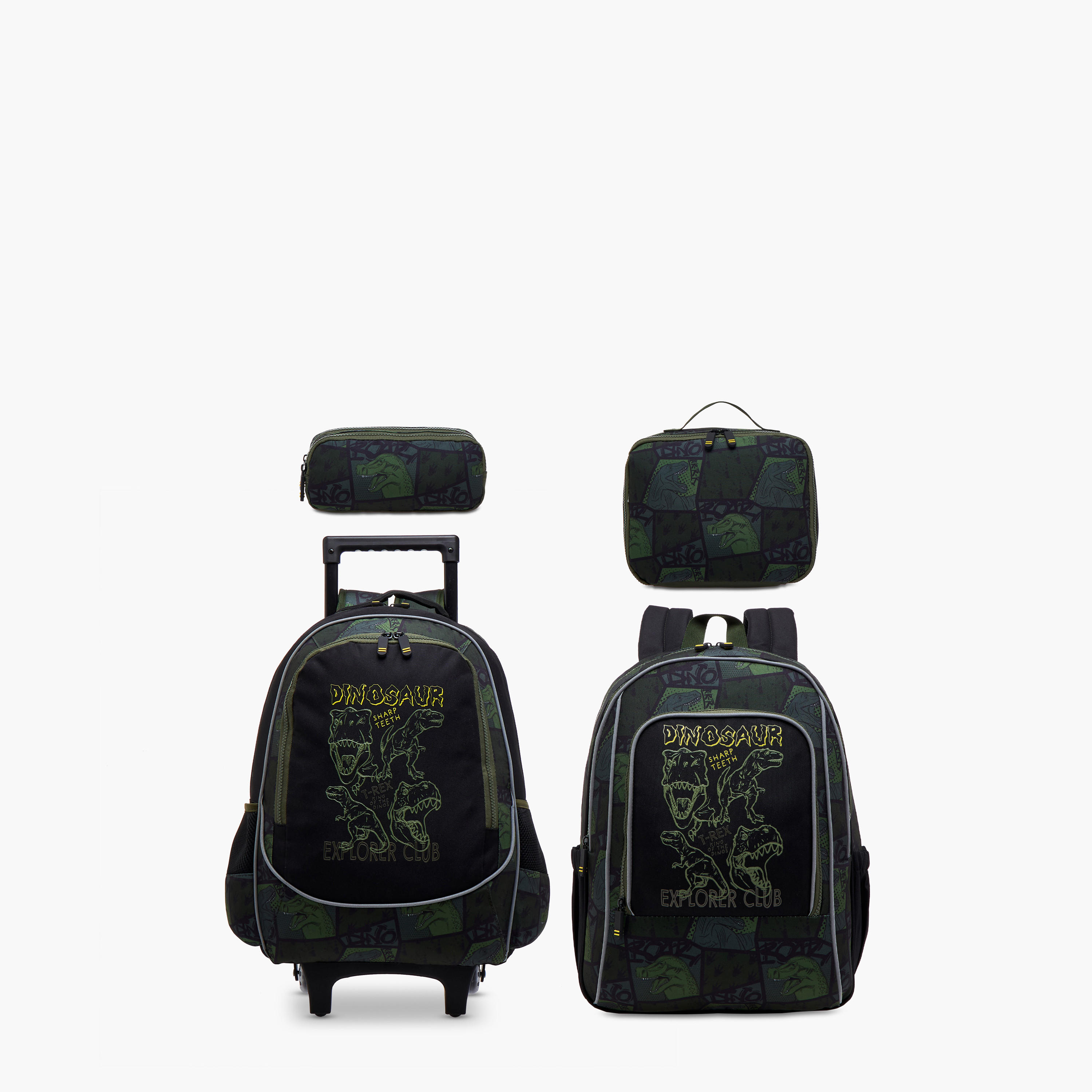 Dinosaur Print 16-inch Backpack with Adjustable Shoulder Straps and Zip Closure - 30x13x41 cms-school-bagsandbackpacks-backpacks-image-11
