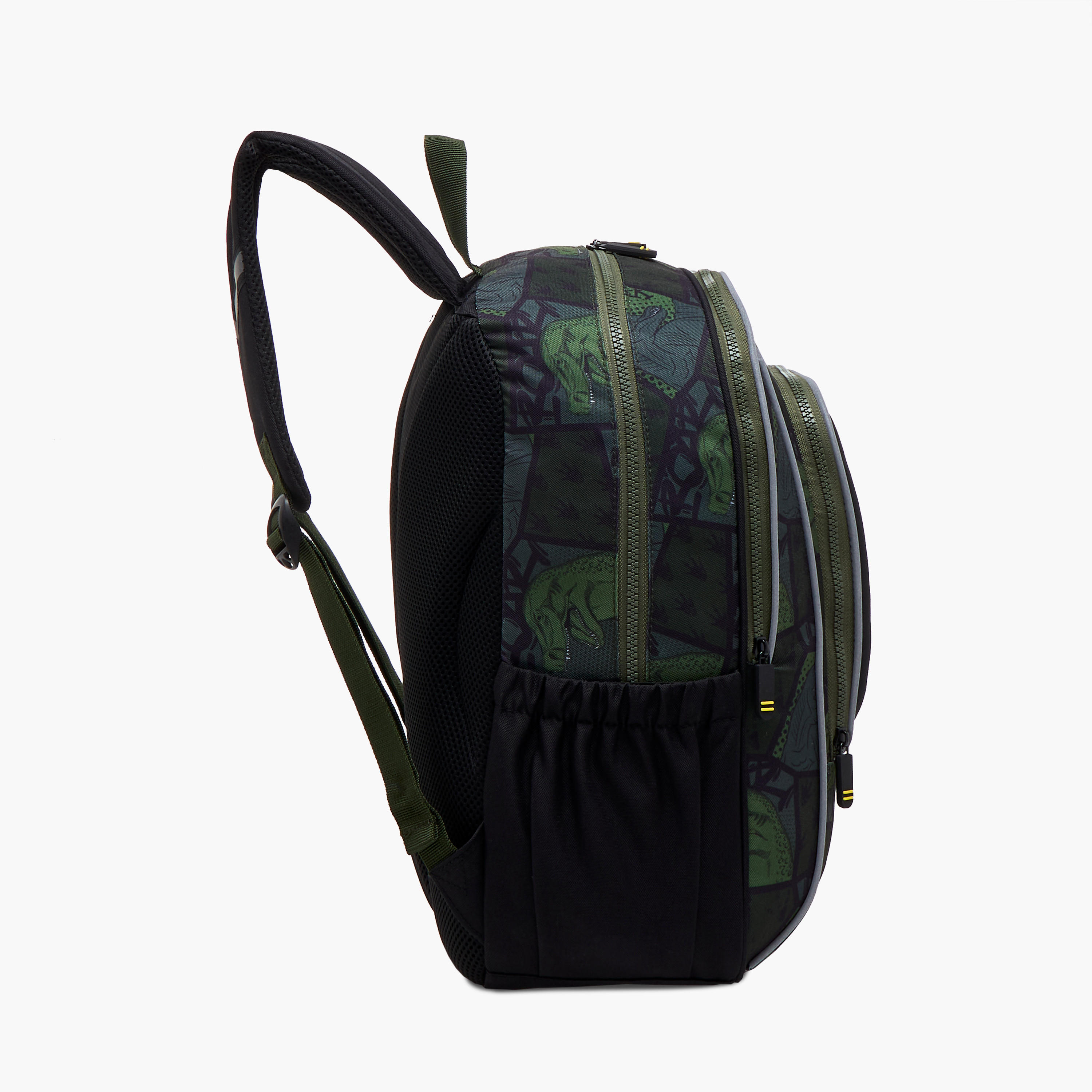 Dinosaur Print 16-inch Backpack with Adjustable Shoulder Straps and Zip Closure - 30x13x41 cms-school-bagsandbackpacks-backpacks-image-3