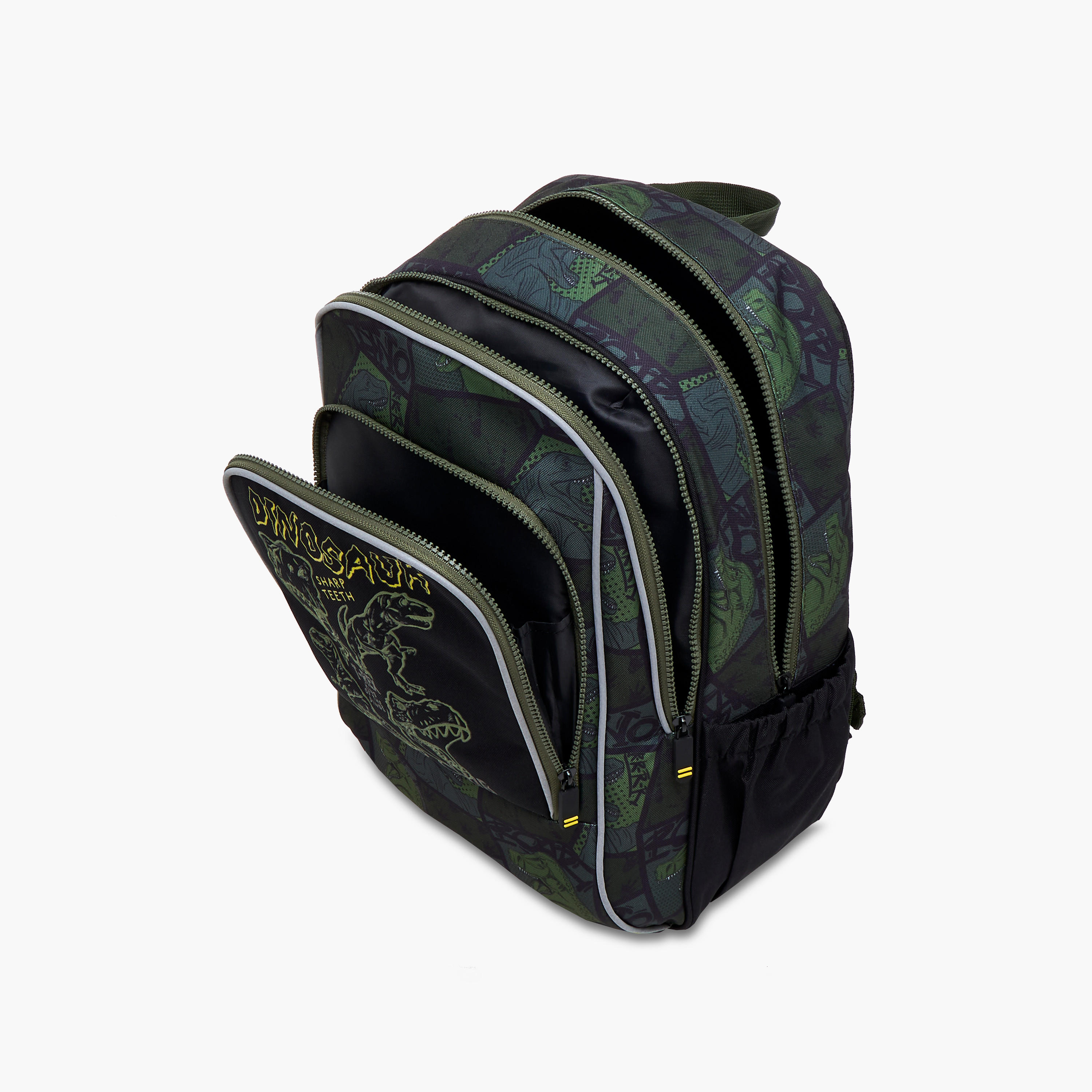 Dinosaur Print 16-inch Backpack with Adjustable Shoulder Straps and Zip Closure - 30x13x41 cms-school-bagsandbackpacks-backpacks-image-9
