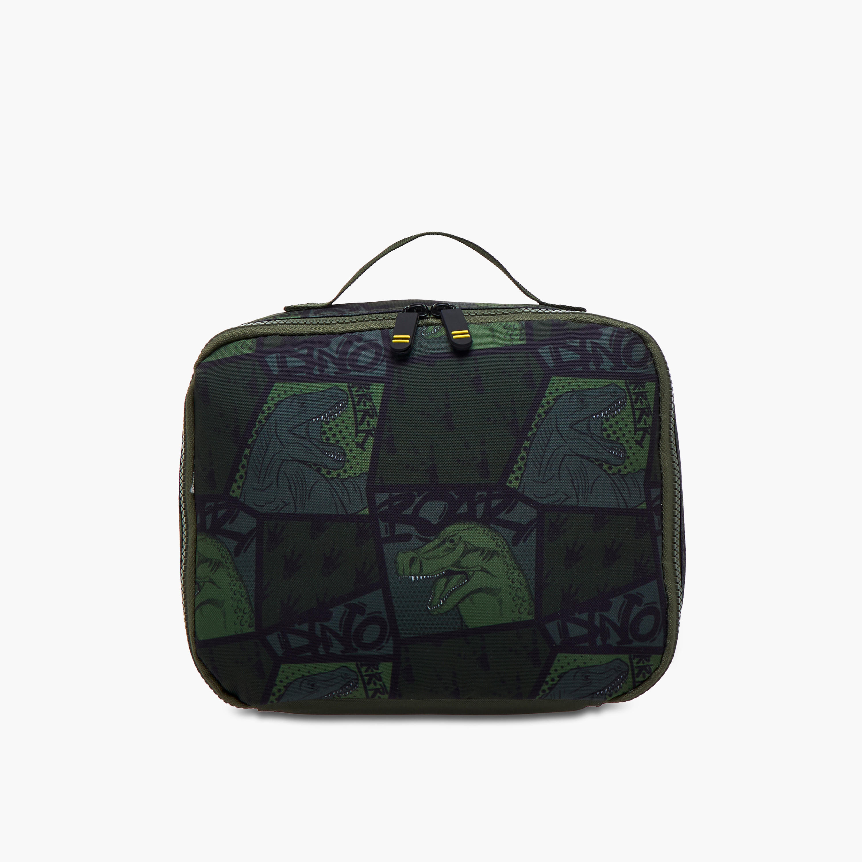 Dinosaur Print Lunch Bag with Zip Closure-school-lunchessentials-lunchbags-image-1