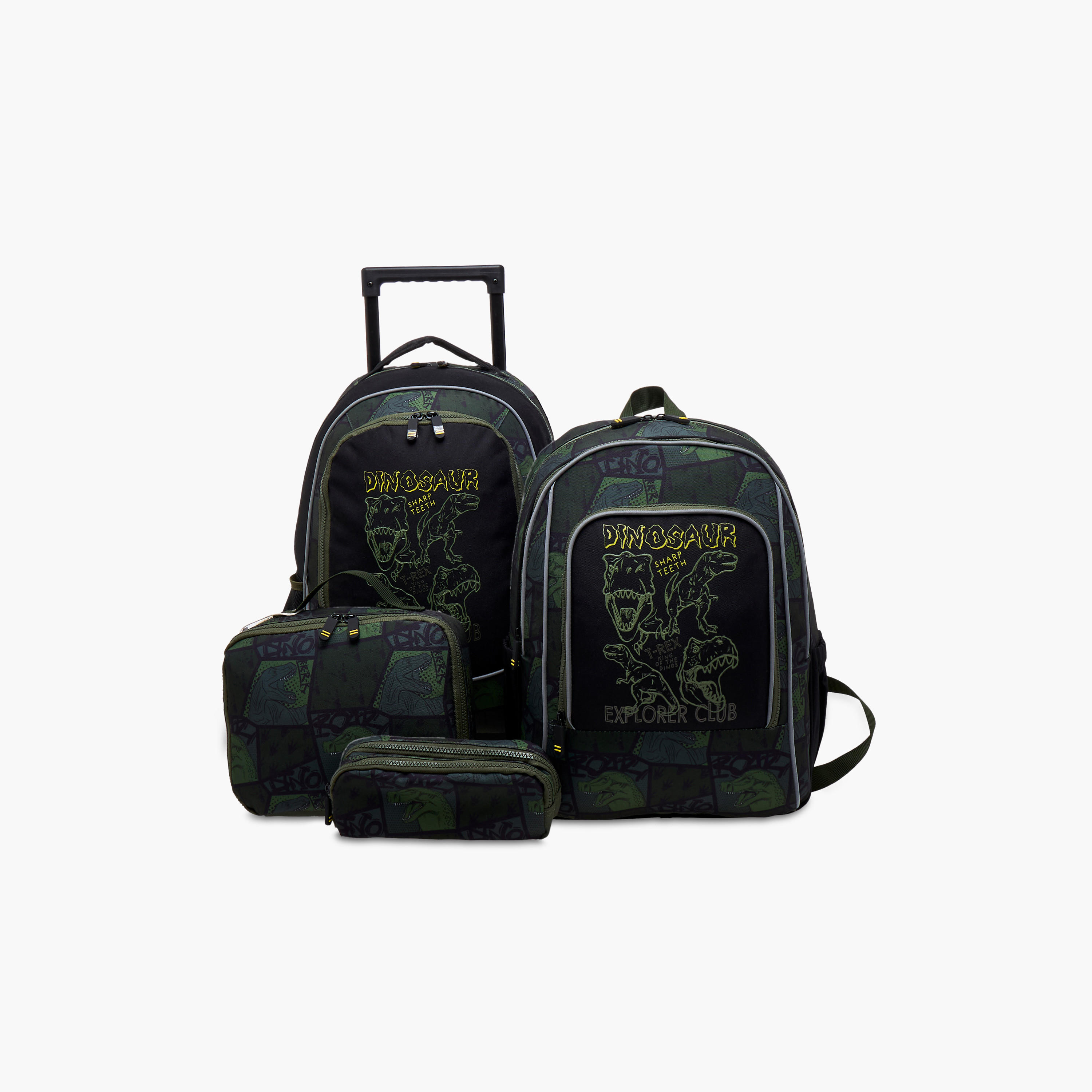 Dinosaur Print Pencil Pouch with Zip Closure-school-stationery-pencilcases-image-6