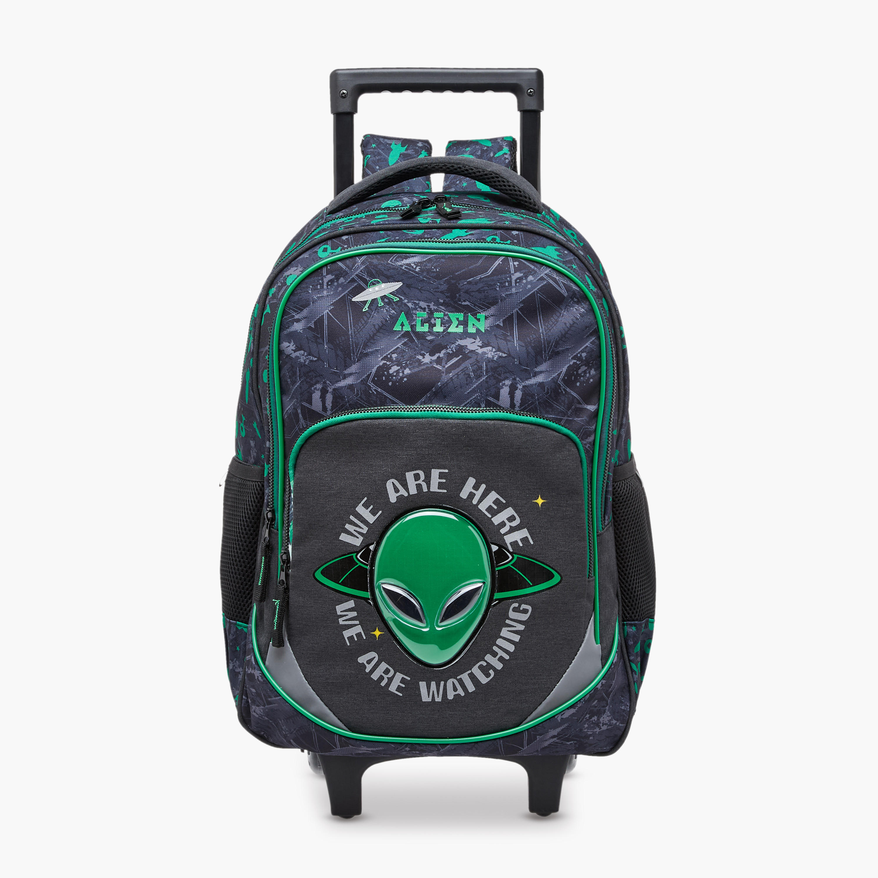Space Trolley Bag for Kids 5-8 Years with Padded Shoulder Straps -school-bagsandbackpacks-trolleybags-image-1