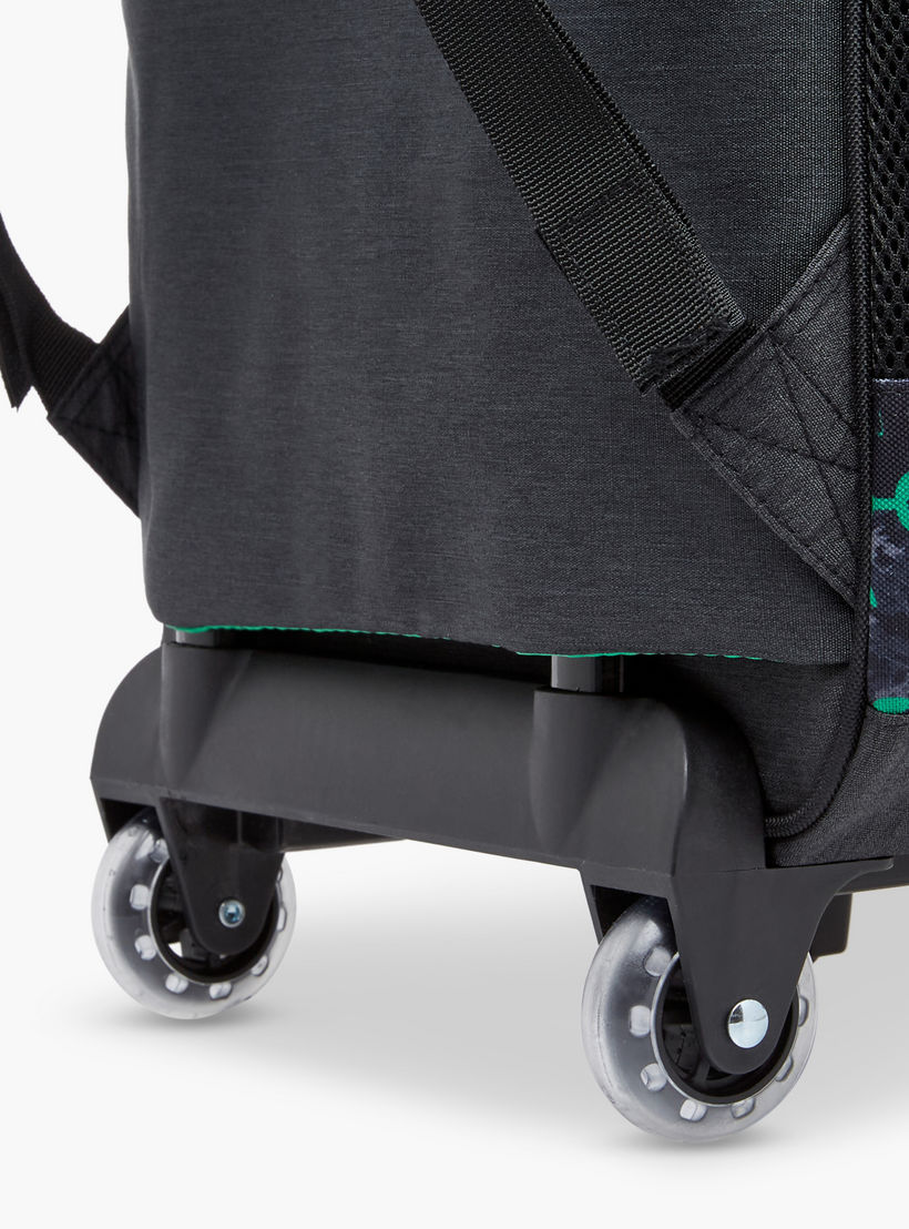 شنطة ترولي للأطفال 5-8 سنوات بأحزمة كتف مبطّنة وتصميم فضاء-school-bagsandbackpacks-trolleybags-image-11