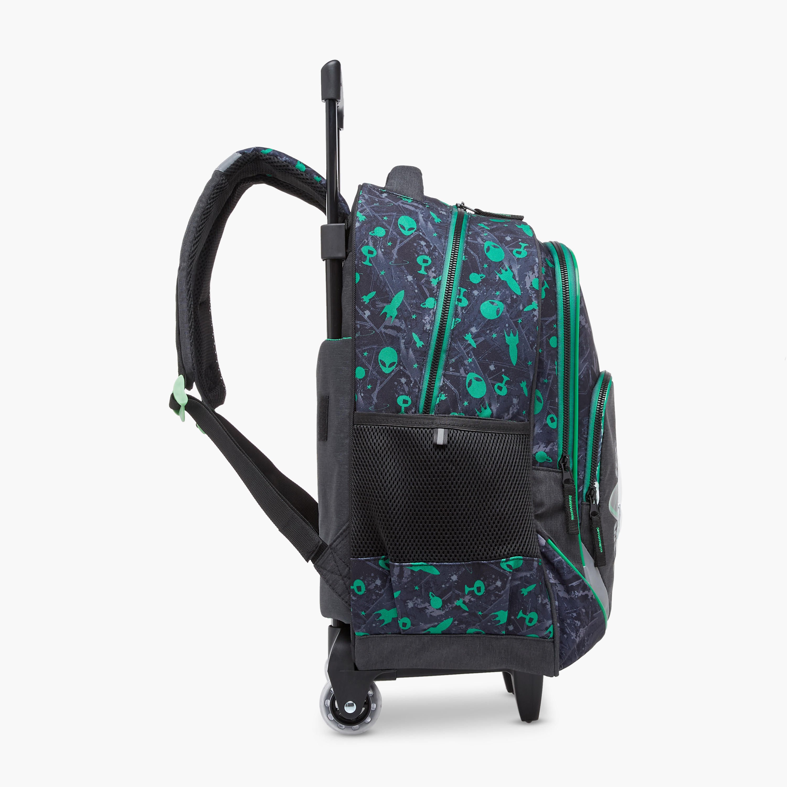 Space Trolley Bag for Kids 5-8 Years with Padded Shoulder Straps -school-bagsandbackpacks-trolleybags-image-3