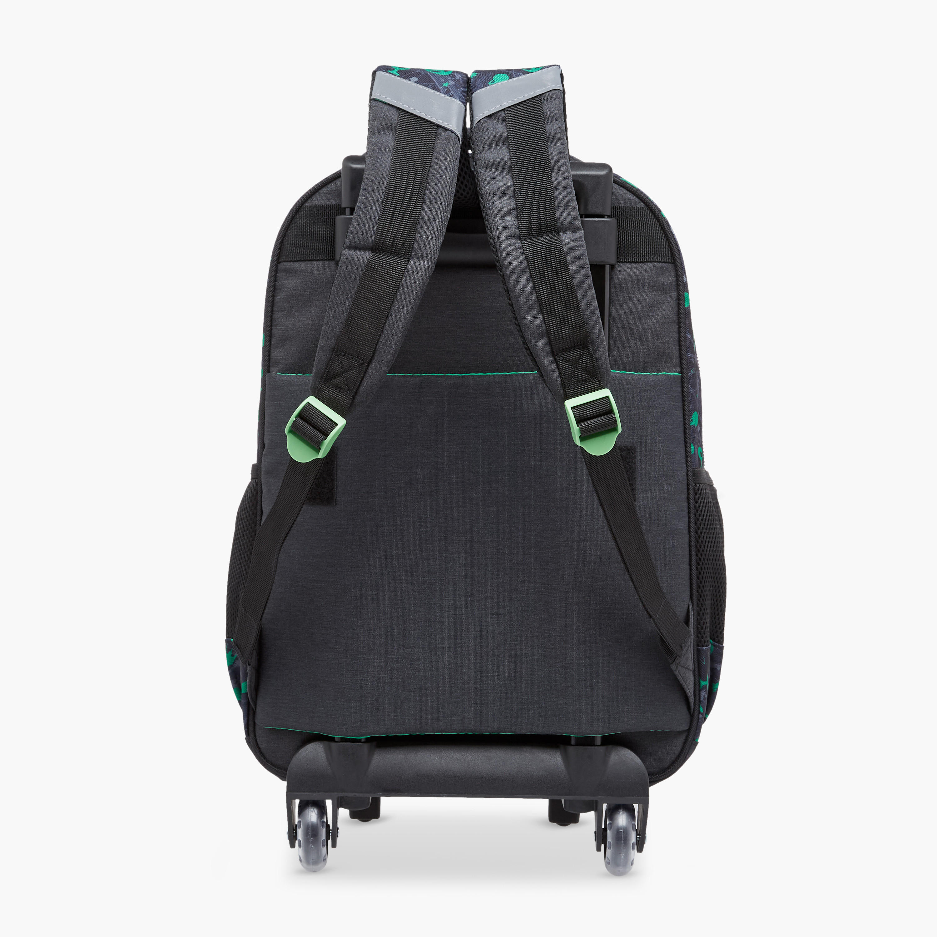 شنطة ترولي للأطفال 5-8 سنوات بأحزمة كتف مبطّنة وتصميم فضاء-school-bagsandbackpacks-trolleybags-image-5