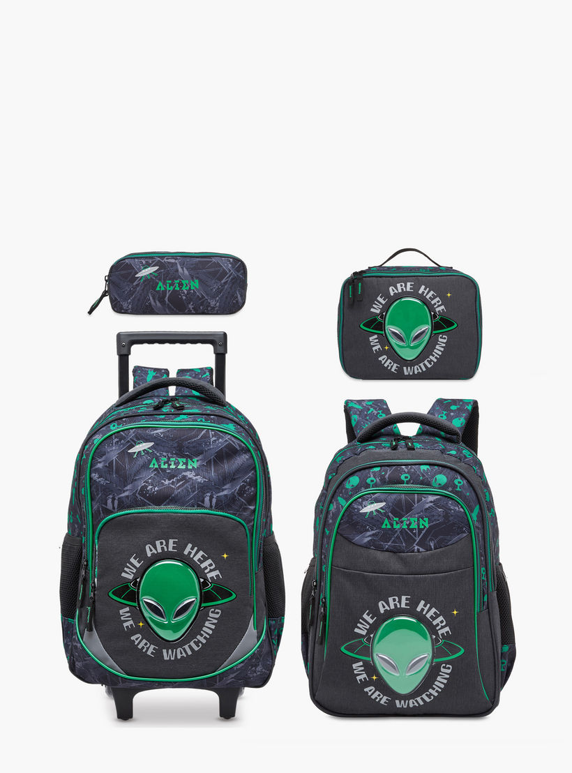 Alien Print 16-inch Backpack with Adjustable Shoulder Straps - 29x17x42 cms-school-bagsandbackpacks-backpacks-image-13