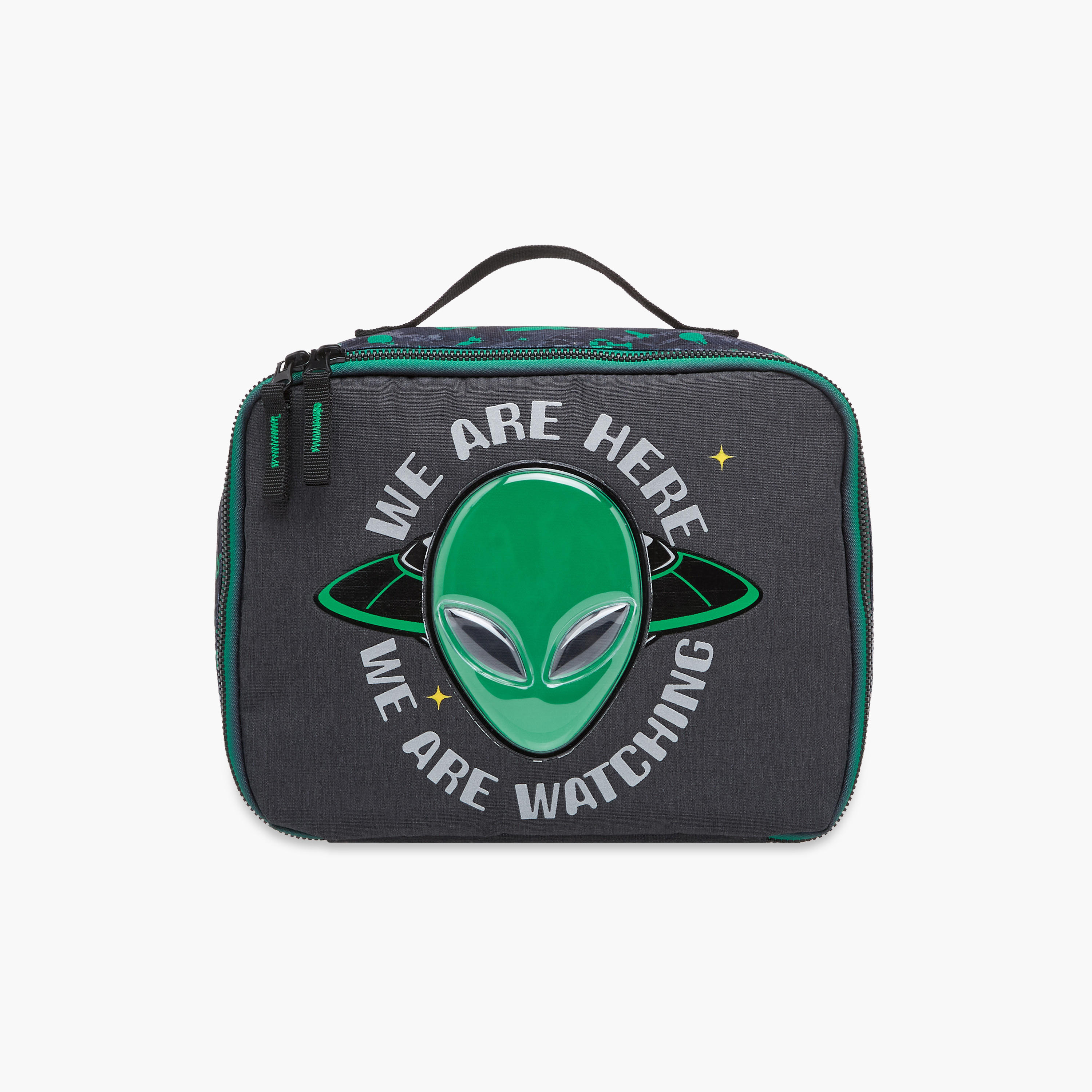 Graphic Print Lunch Bag with Zip Closure-school-lunchessentials-lunchbags-image-1