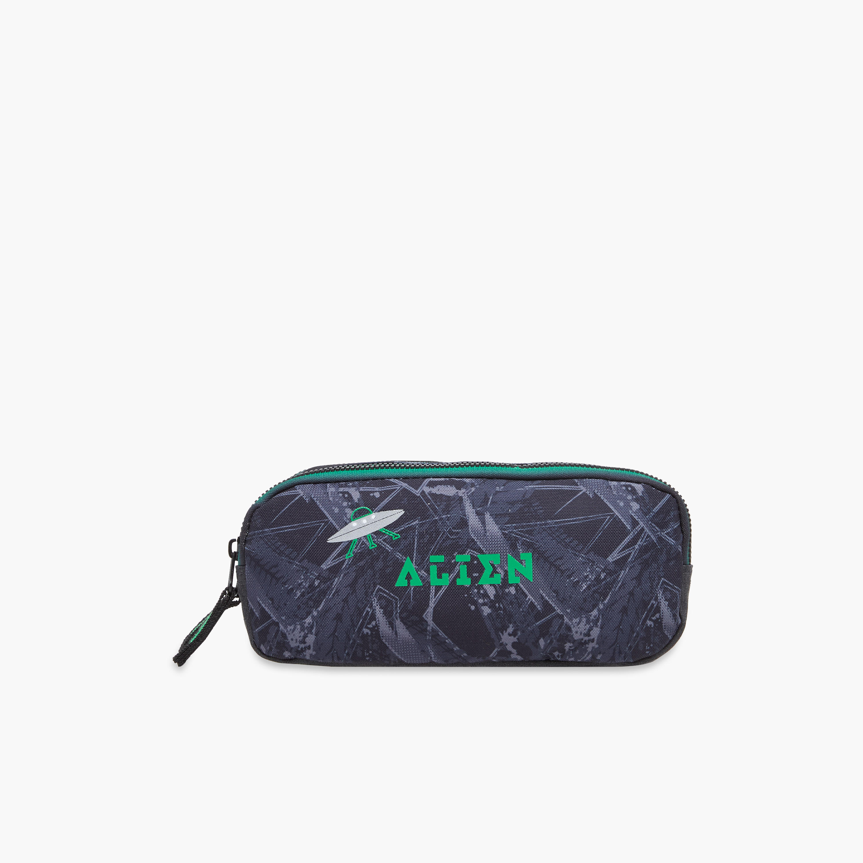 Alien Print Pouch with Zip Closure-school-stationery-pencilcases-image-1