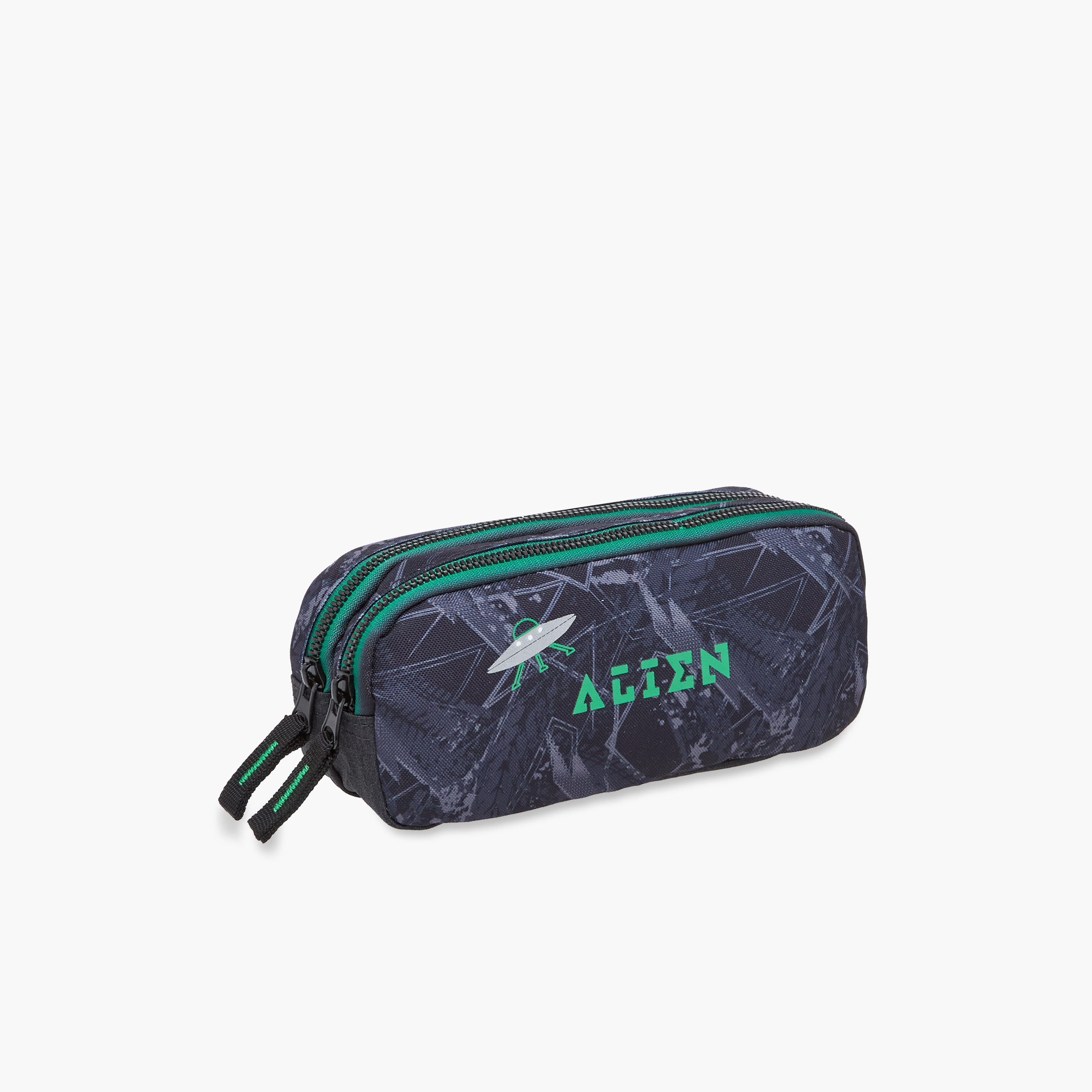 Alien Print Pouch with Zip Closure-school-stationery-pencilcases-image-2