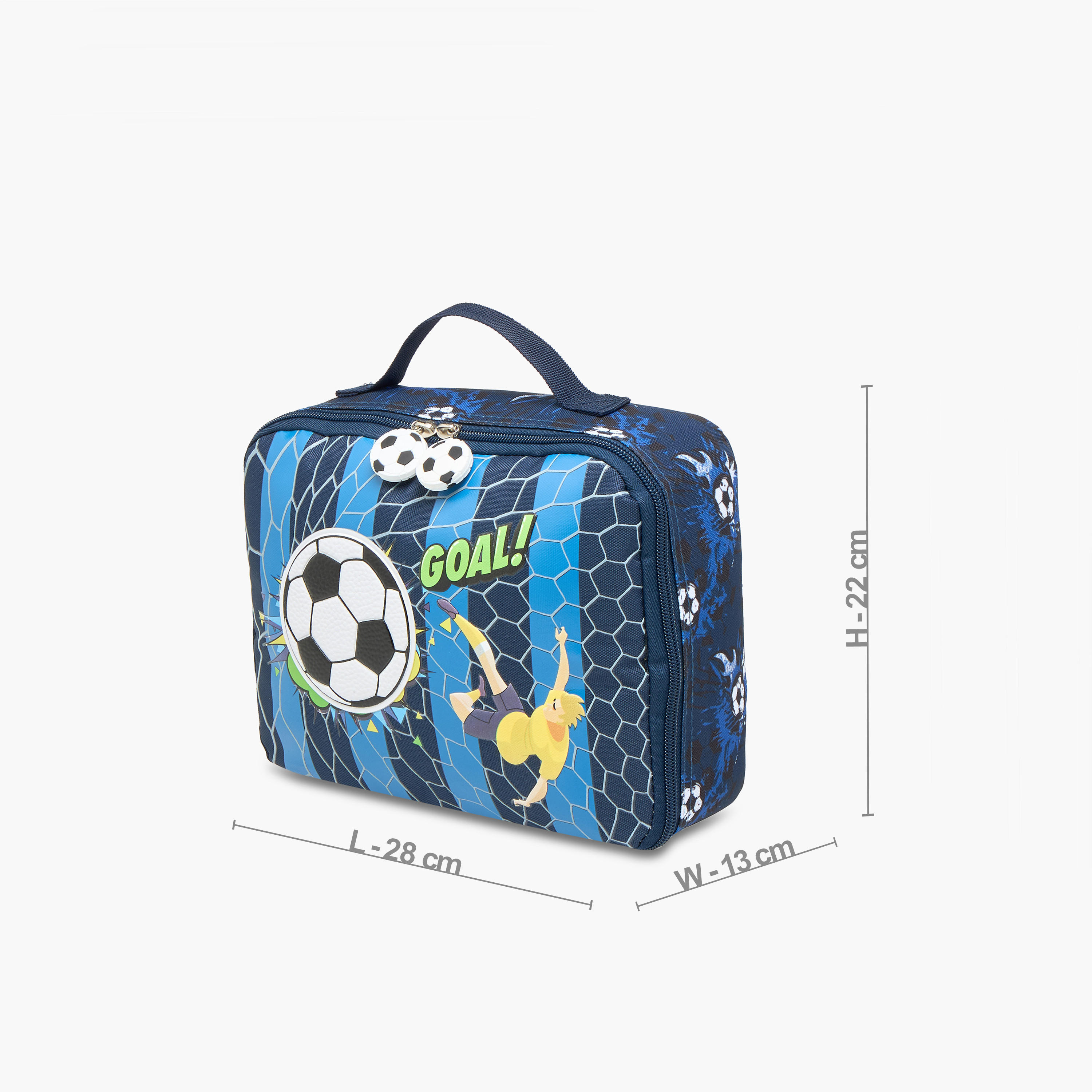 Football Print Lunch Bag with Zip Closure and Handle-school-lunchessentials-lunchbags-image-2