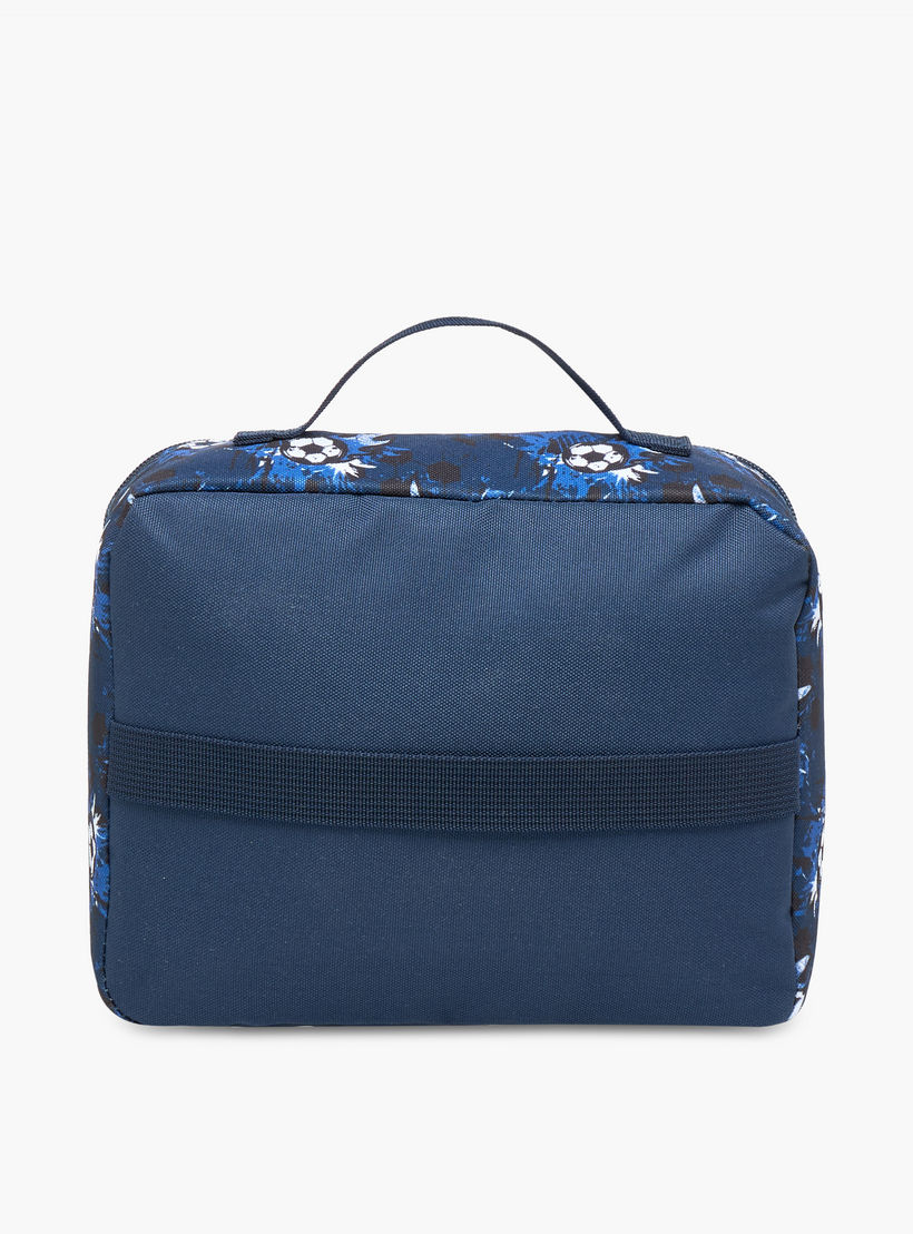 Football Print Lunch Bag with Zip Closure and Handle-school-lunchessentials-lunchbags-image-3