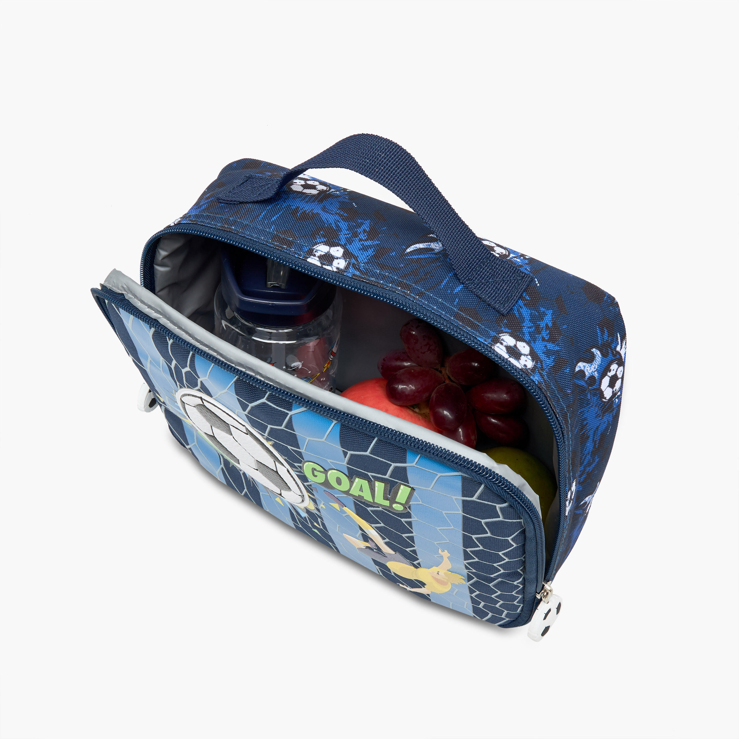 Football Print Lunch Bag with Zip Closure and Handle-school-lunchessentials-lunchbags-image-7