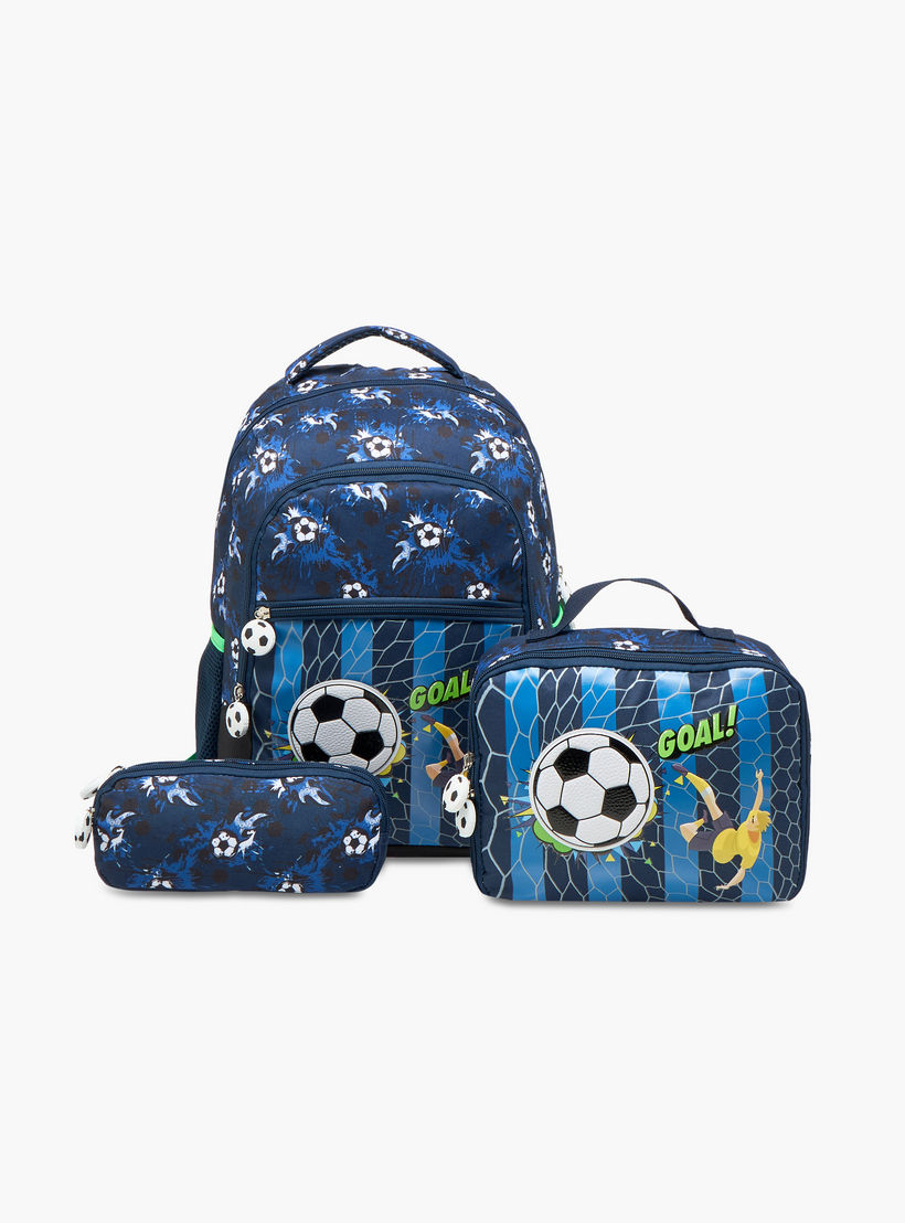 Football Print Lunch Bag with Zip Closure and Handle-school-lunchessentials-lunchbags-image-8